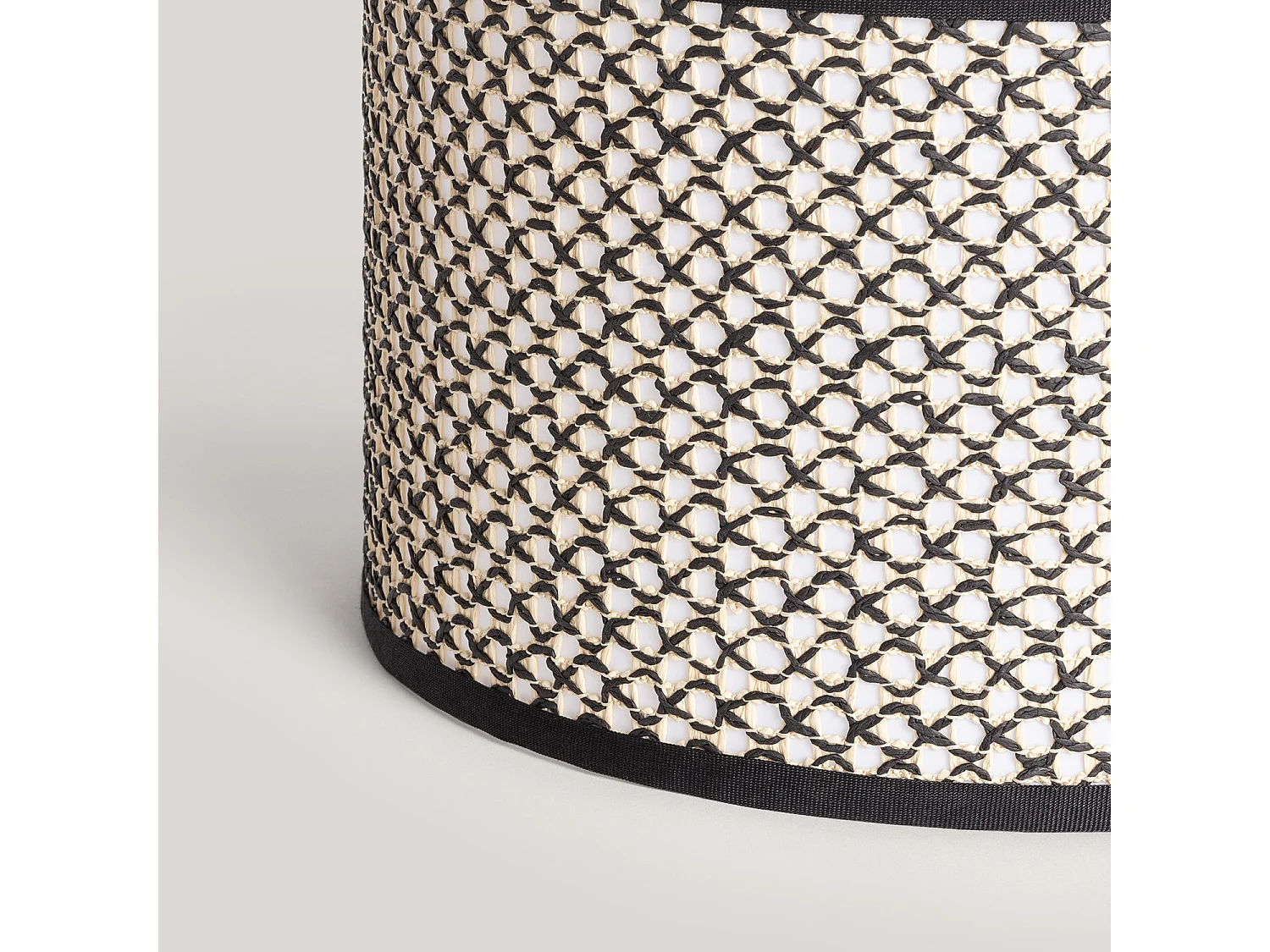 Abat-jour de Lampe Saniya ILUZZIA Naturel / Noir