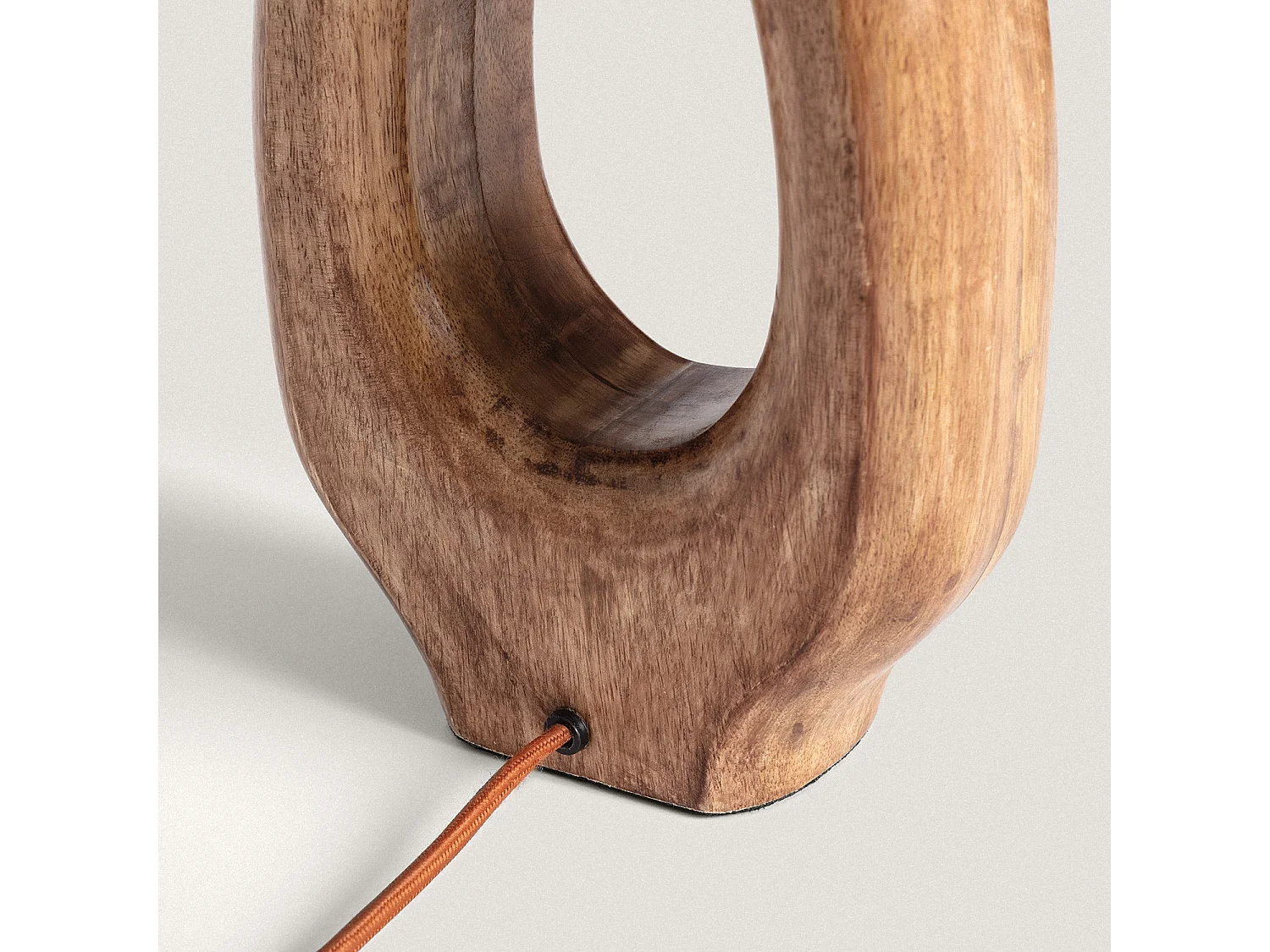 Lampe à Poser en bois Darshan ILUZZIA Blanc ancien