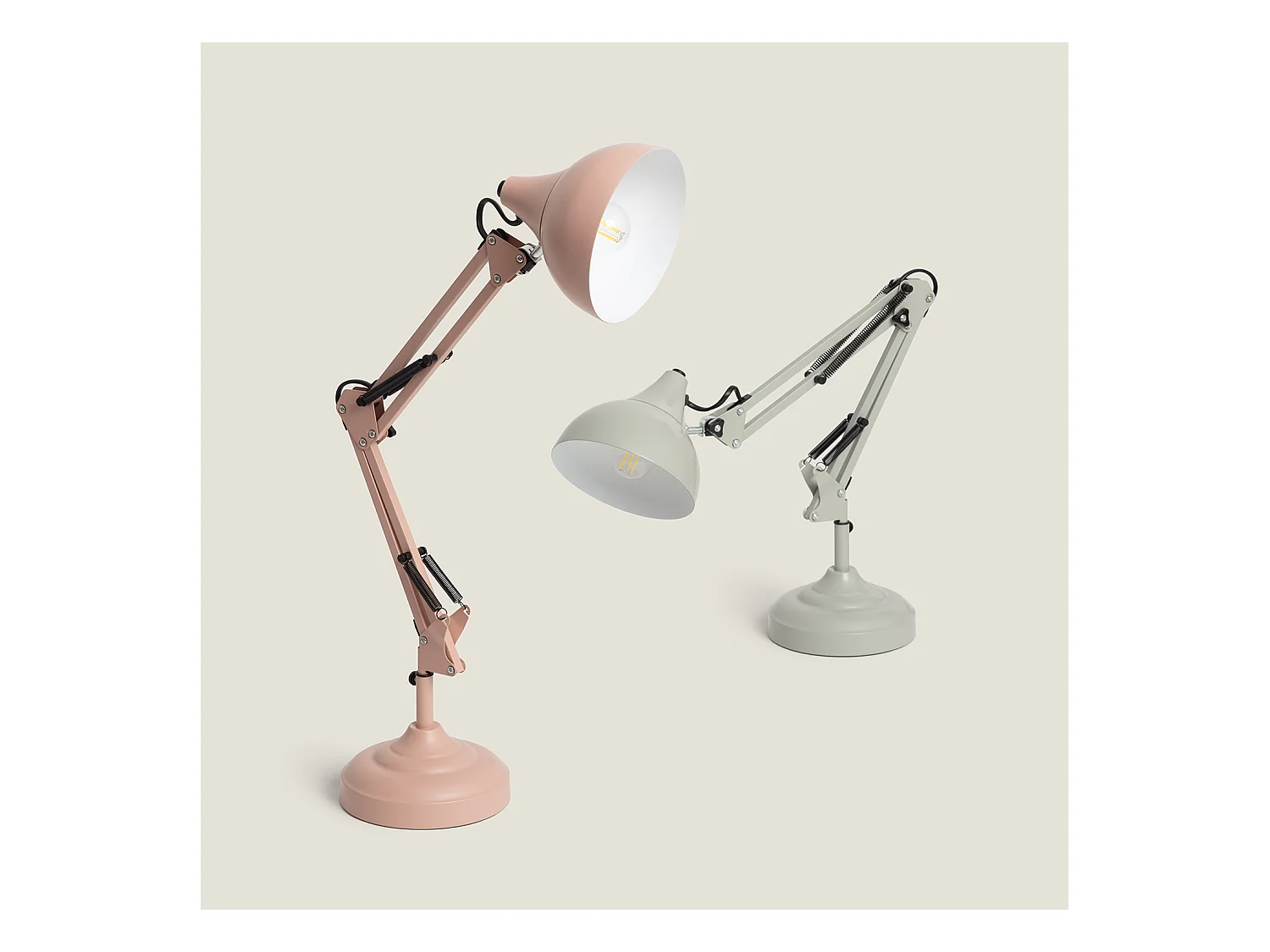 Lampe de Bureau Flex Métal Ceres Rose