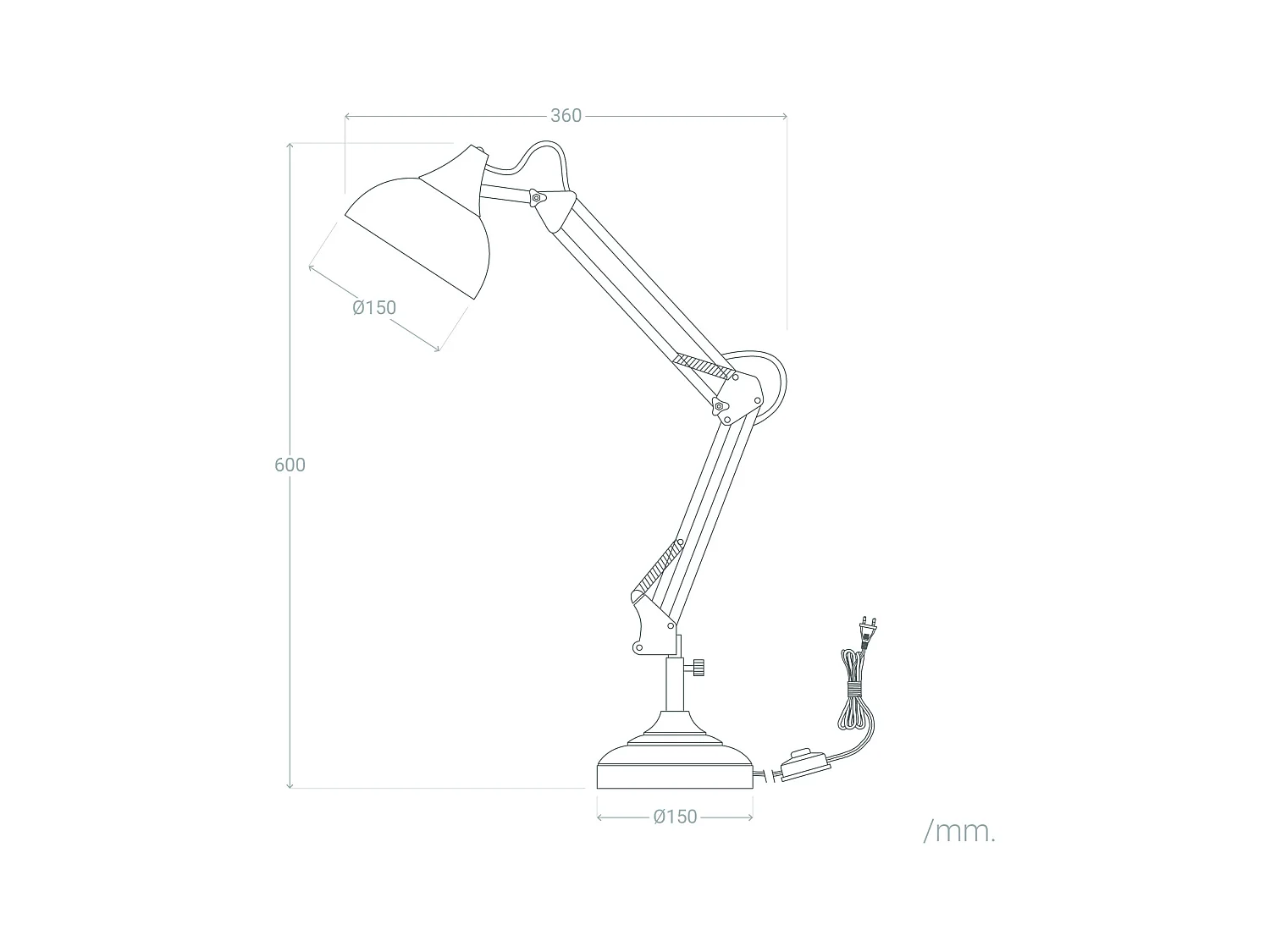 Lampe de Bureau Flex Métal Ceres Rose