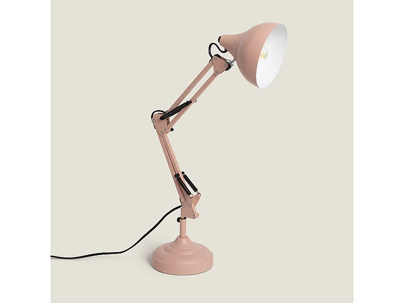 Lampada da Scrivania in Metallo Ceres Rosa