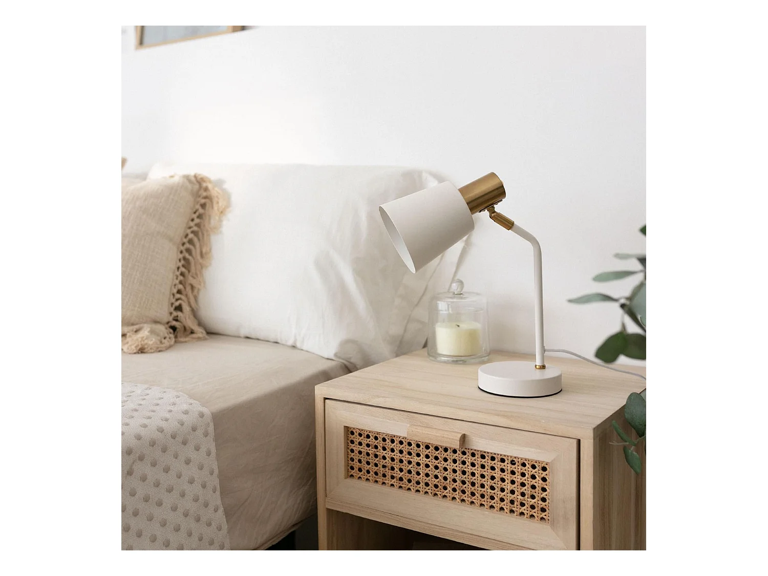 Lampada da Scrivania in Metallo Flexo Tatlin Bianco