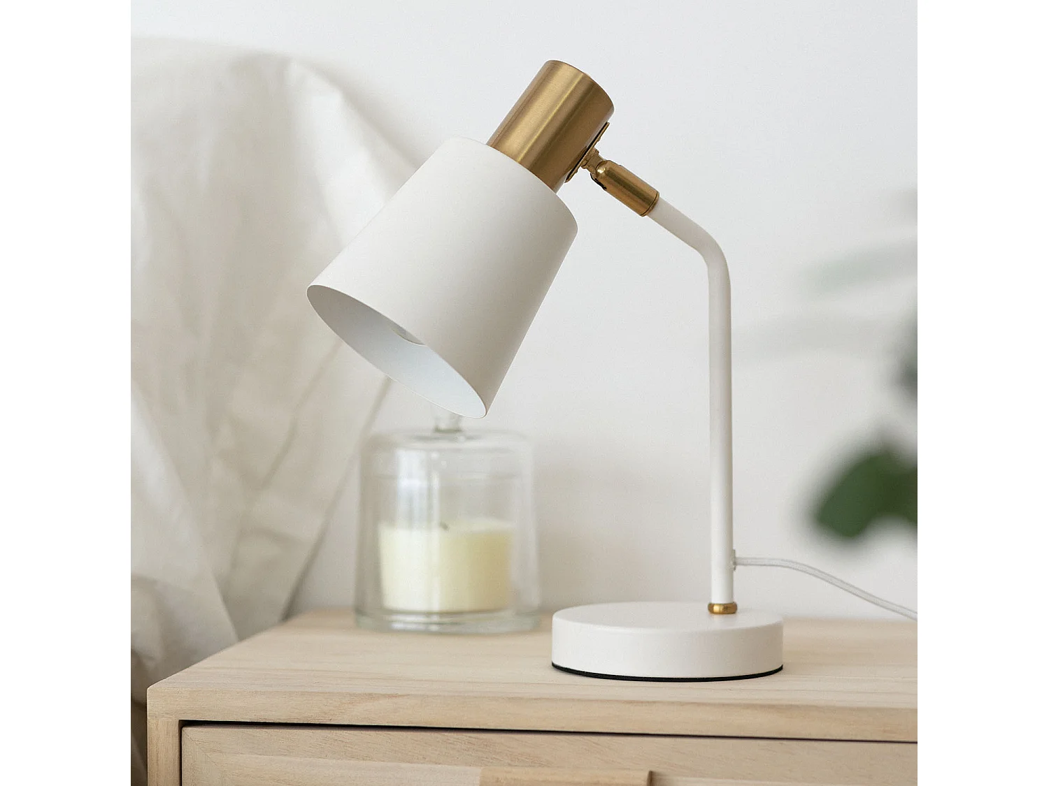 Lampe de Bureau Flex Métal Tatlin  Blanc