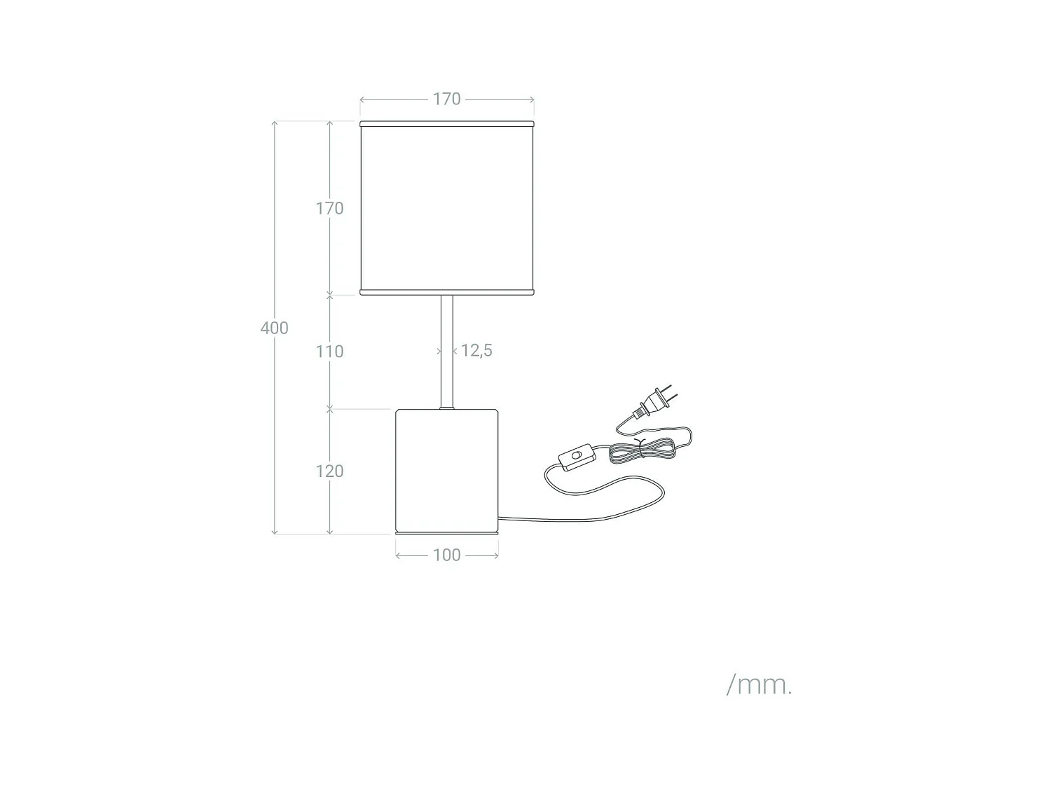Lámpara de Mesa Mármol Craudy Blanco