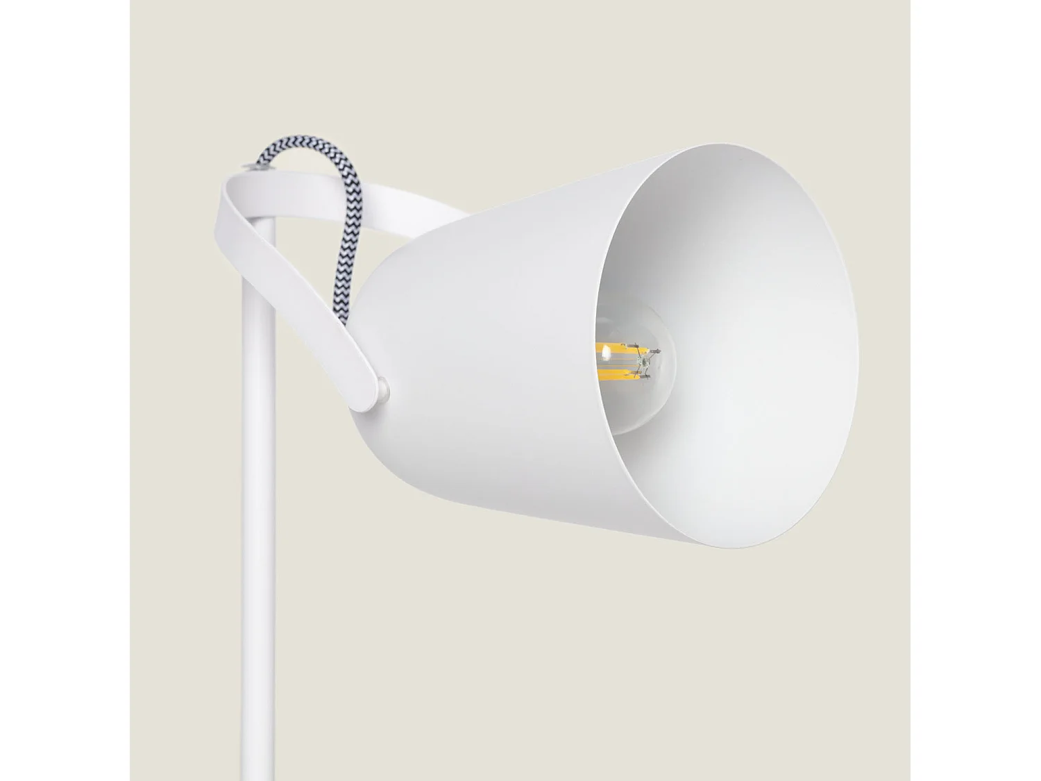 Lampada da Scrivania in Metallo Flexo Orfeo Bianco