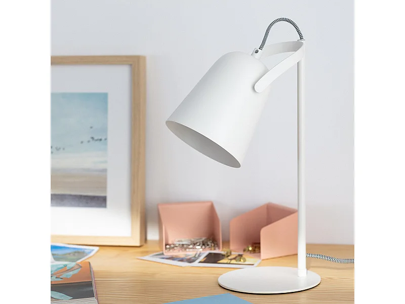 Lampe de Bureau Flex Métal Orfeo Blanc