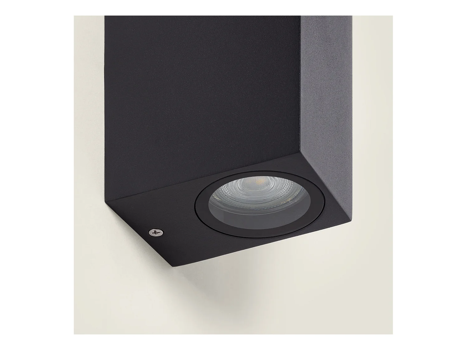 Applique da Parete per Esterni in Alluminio Illuminazione Doppia Luce Nero