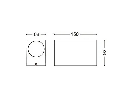Applique da Parete per Esterni in Alluminio Illuminazione Doppia Luce Nero