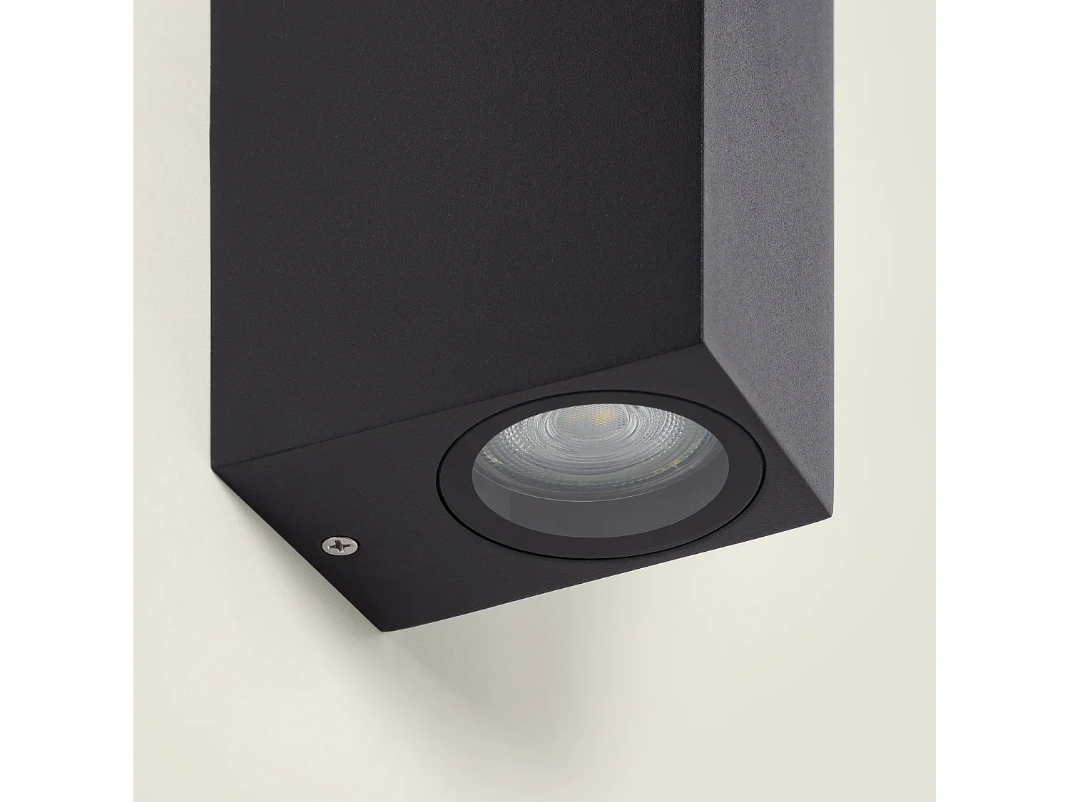 Applique Murale Extérieure Aluminium Miseno Noire Éclairage Double Face