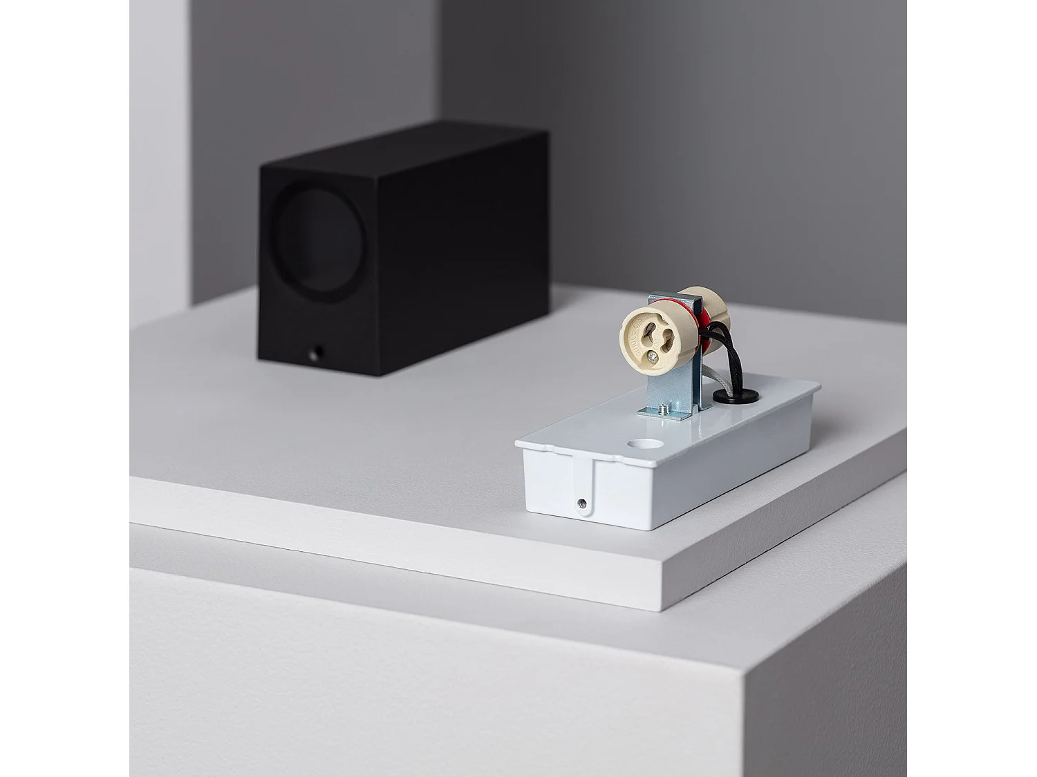 Aplique de Pared Exterior Aluminio Iluminación Doble Cara Negro Miseno