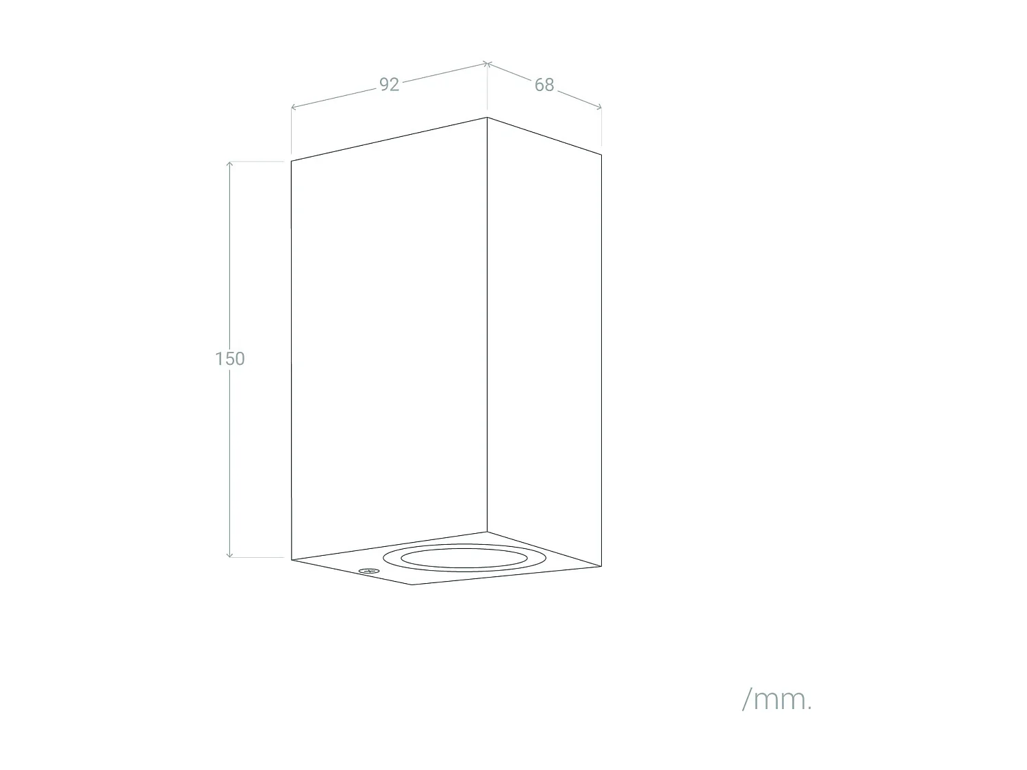 Applique Murale Extérieure Aluminium Miseno Noire Éclairage Double Face