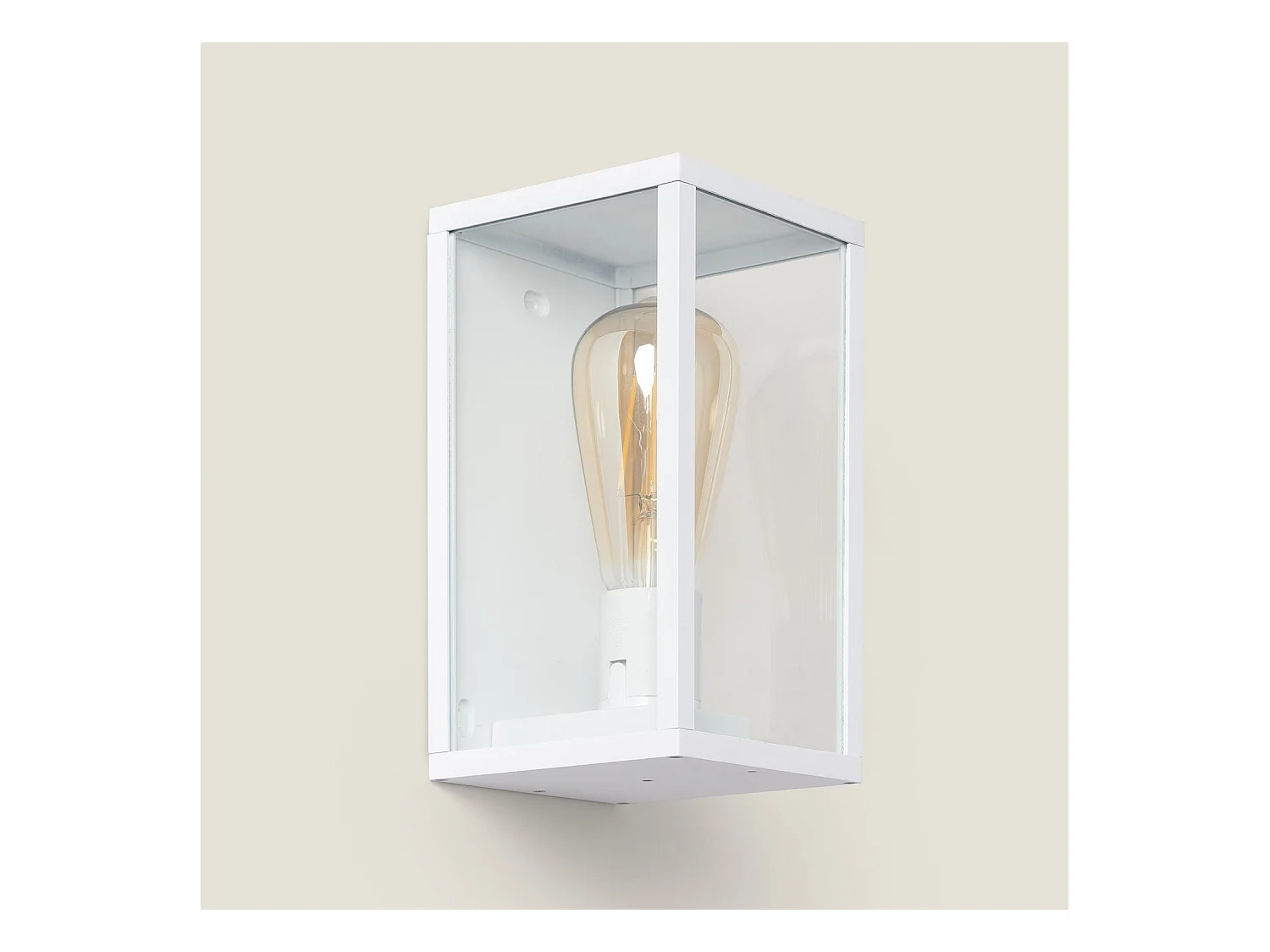 Applique Murale Extérieure Aluminium et Verre Atrium Blanc