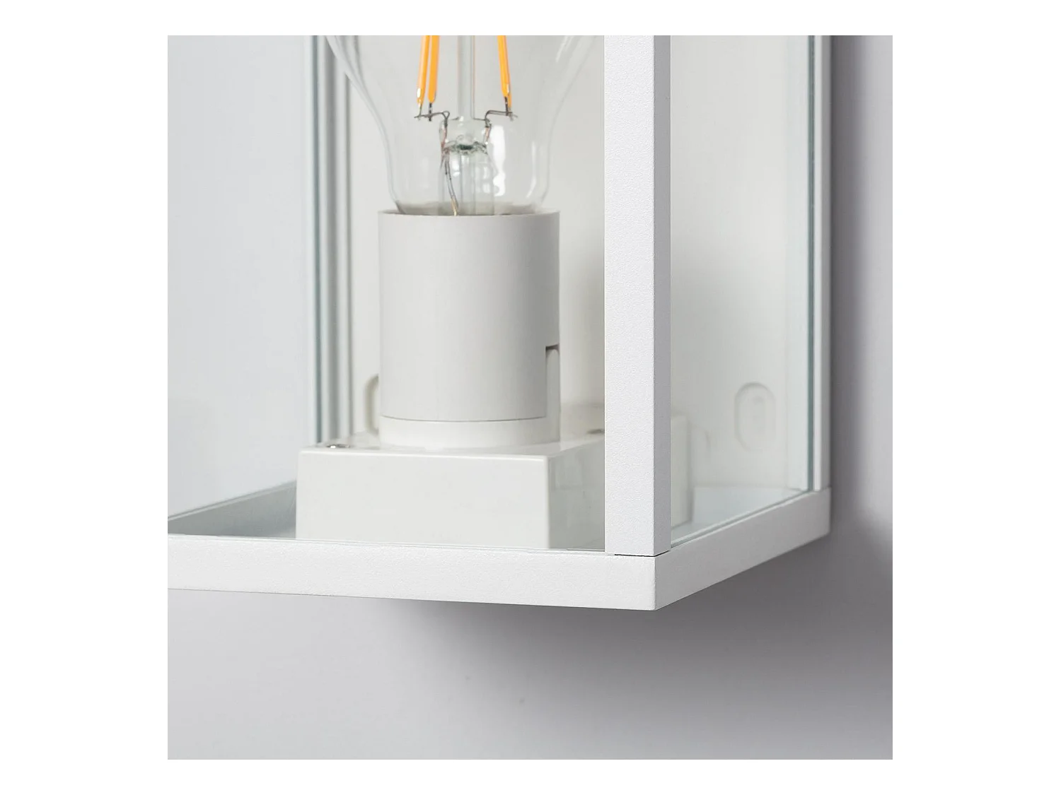 Applique Murale Extérieure Aluminium et Verre Atrium Blanc