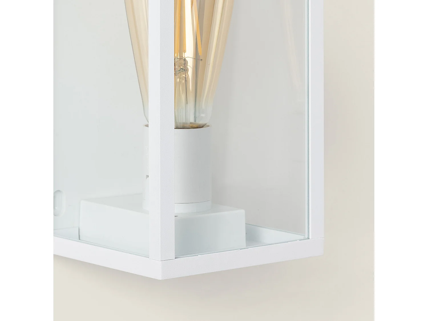 Applique Murale Extérieure Aluminium et Verre Atrium Blanc