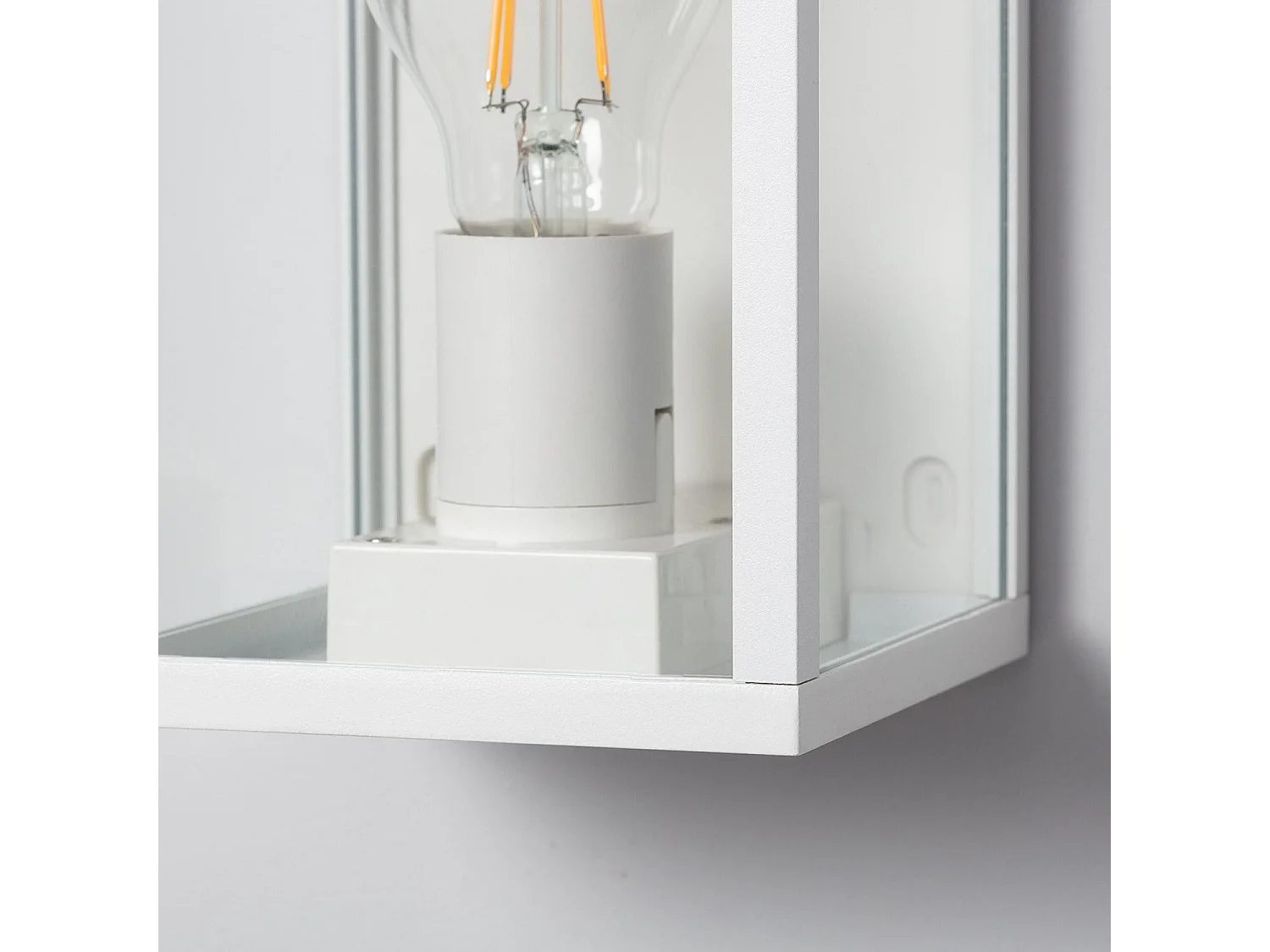 Applique Murale Extérieure Aluminium et Verre Atrium Blanc