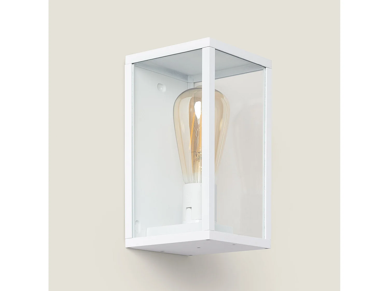 Applique Murale Extérieure Aluminium et Verre Atrium Blanc