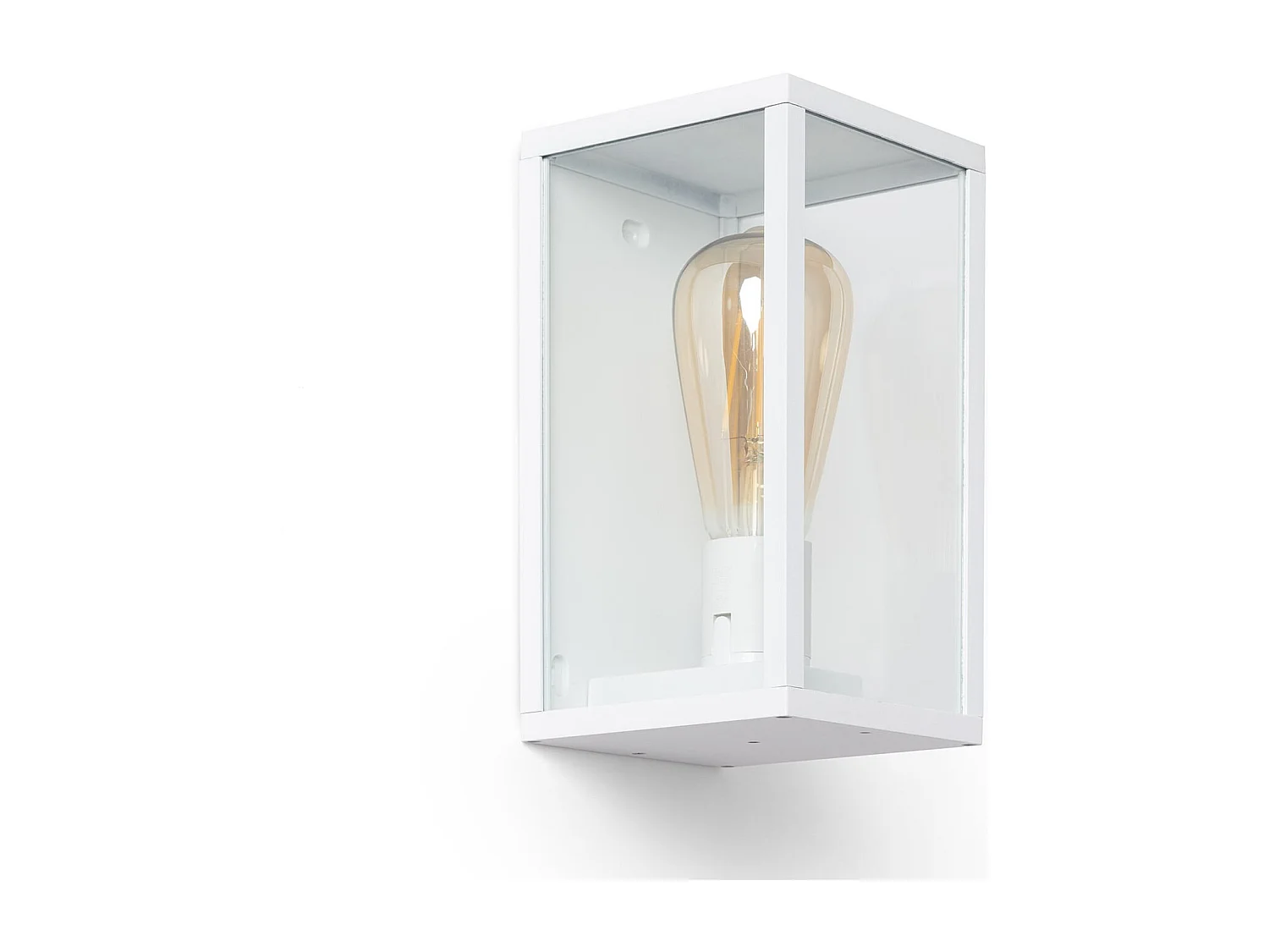 Applique Murale Extérieure Aluminium et Verre Atrium Blanc