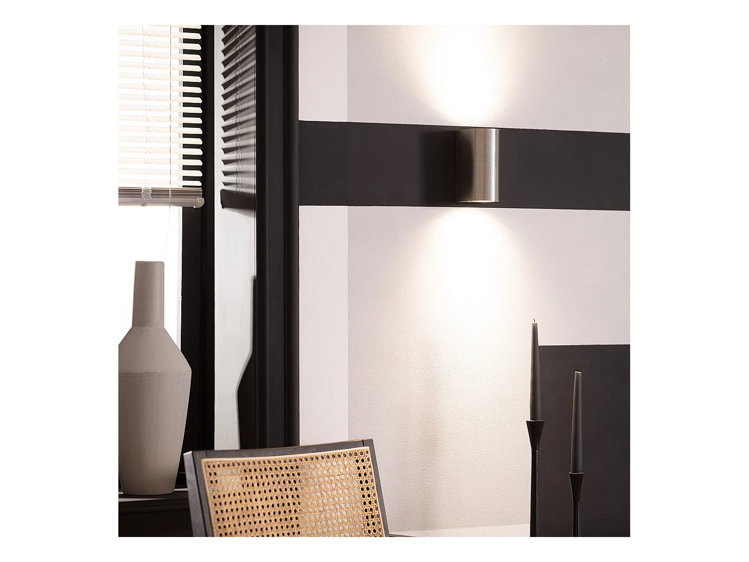 Applique Murale Aluminium Big Gala Éclairage Double Face Argent