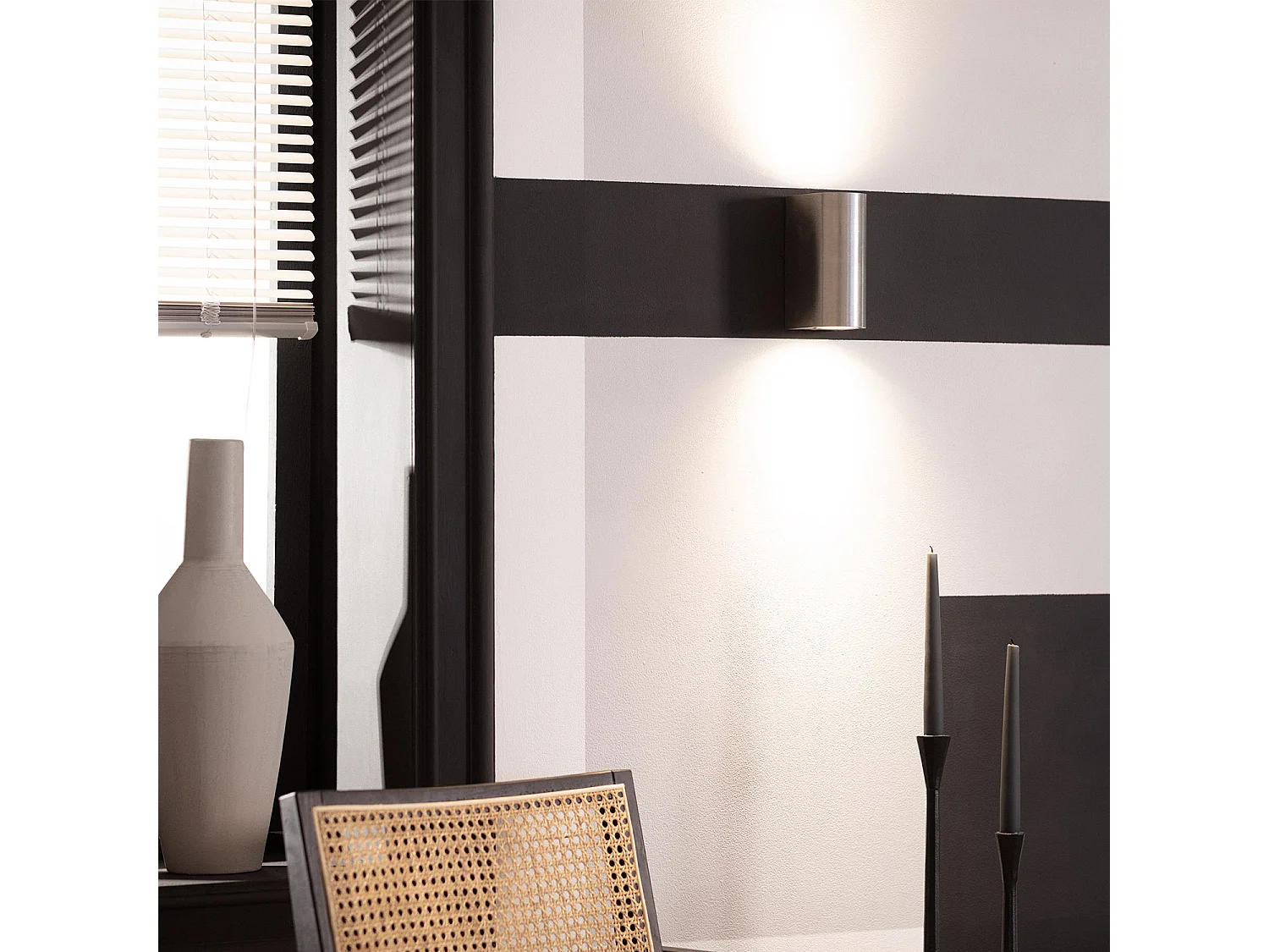 Applique Murale Aluminium Big Gala Éclairage Double Face Argent