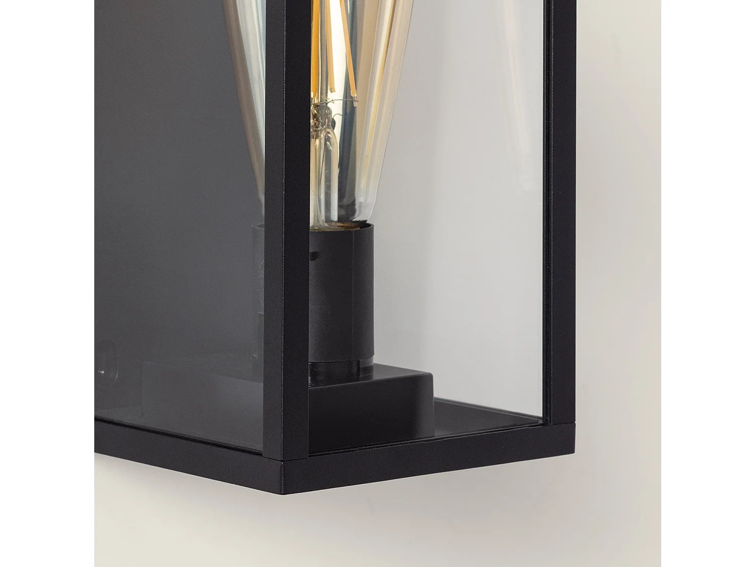 Applique Murale Extérieure Aluminium et Verre Atrium Noir