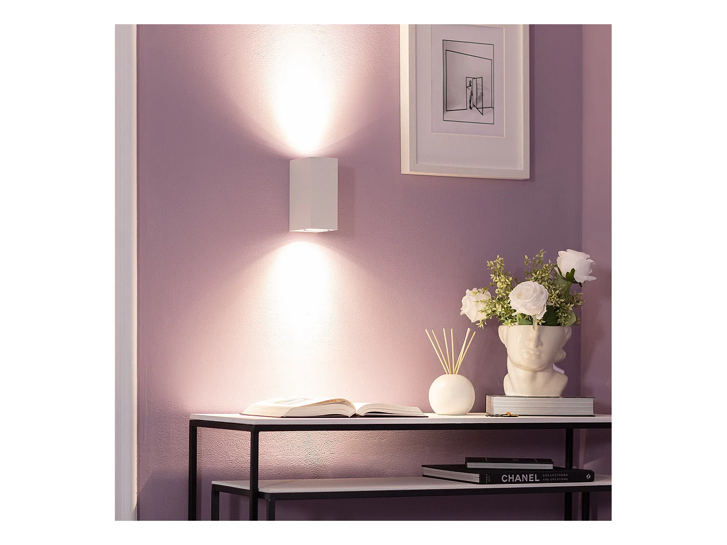 Applique Murale Extérieure Aluminium Miseno Blanche Éclairage Double Face