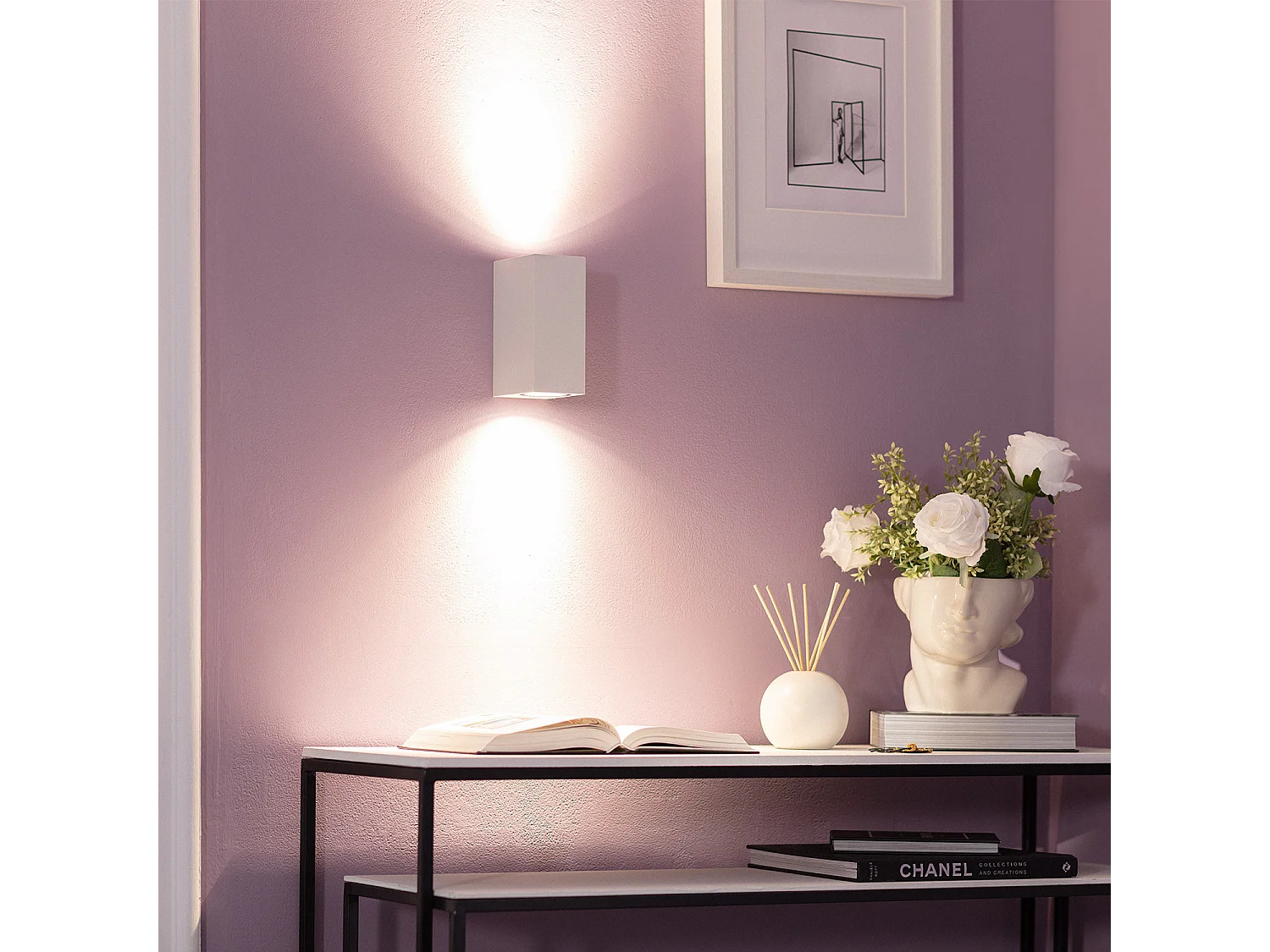 Applique Murale Extérieure Aluminium Miseno Blanche Éclairage Double Face