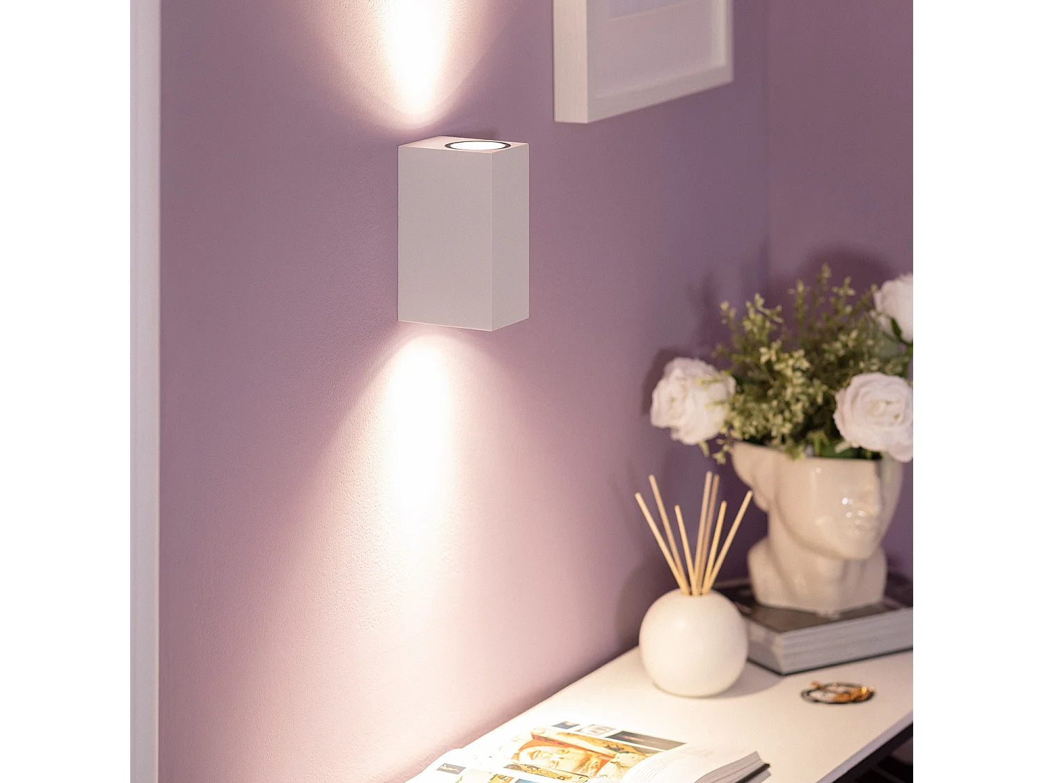 Applique Murale Extérieure Aluminium Miseno Blanche Éclairage Double Face