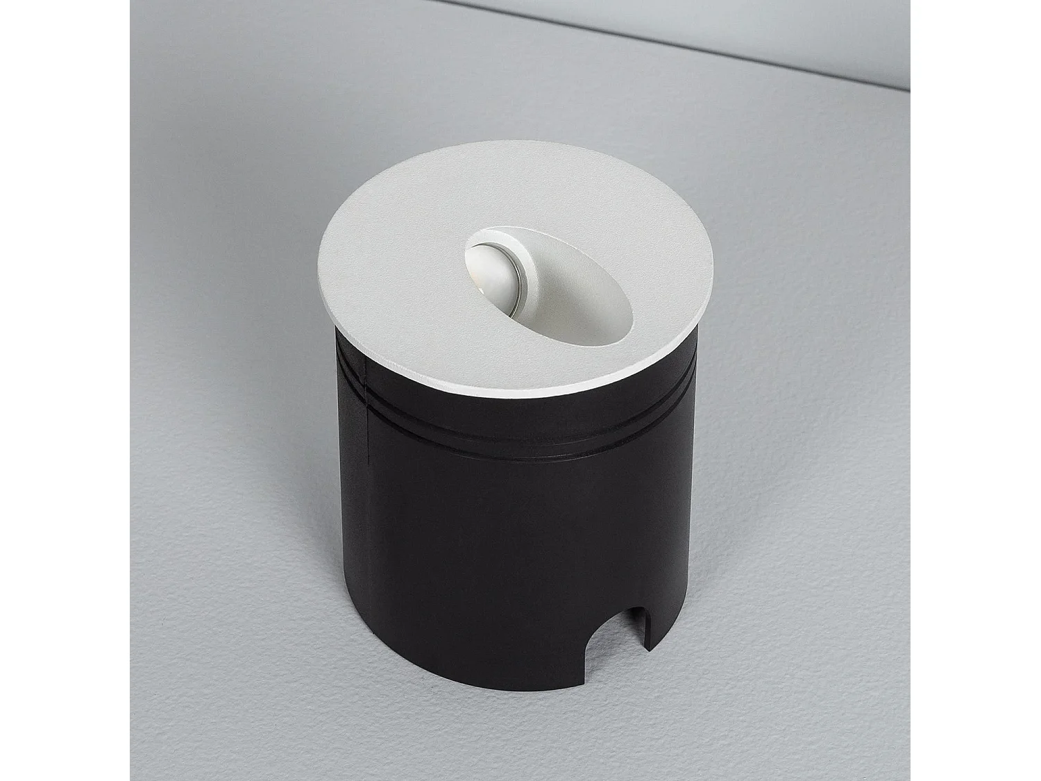 Baliza Exterior LED 3W Empotrable Pared Circular Blanco Boiler