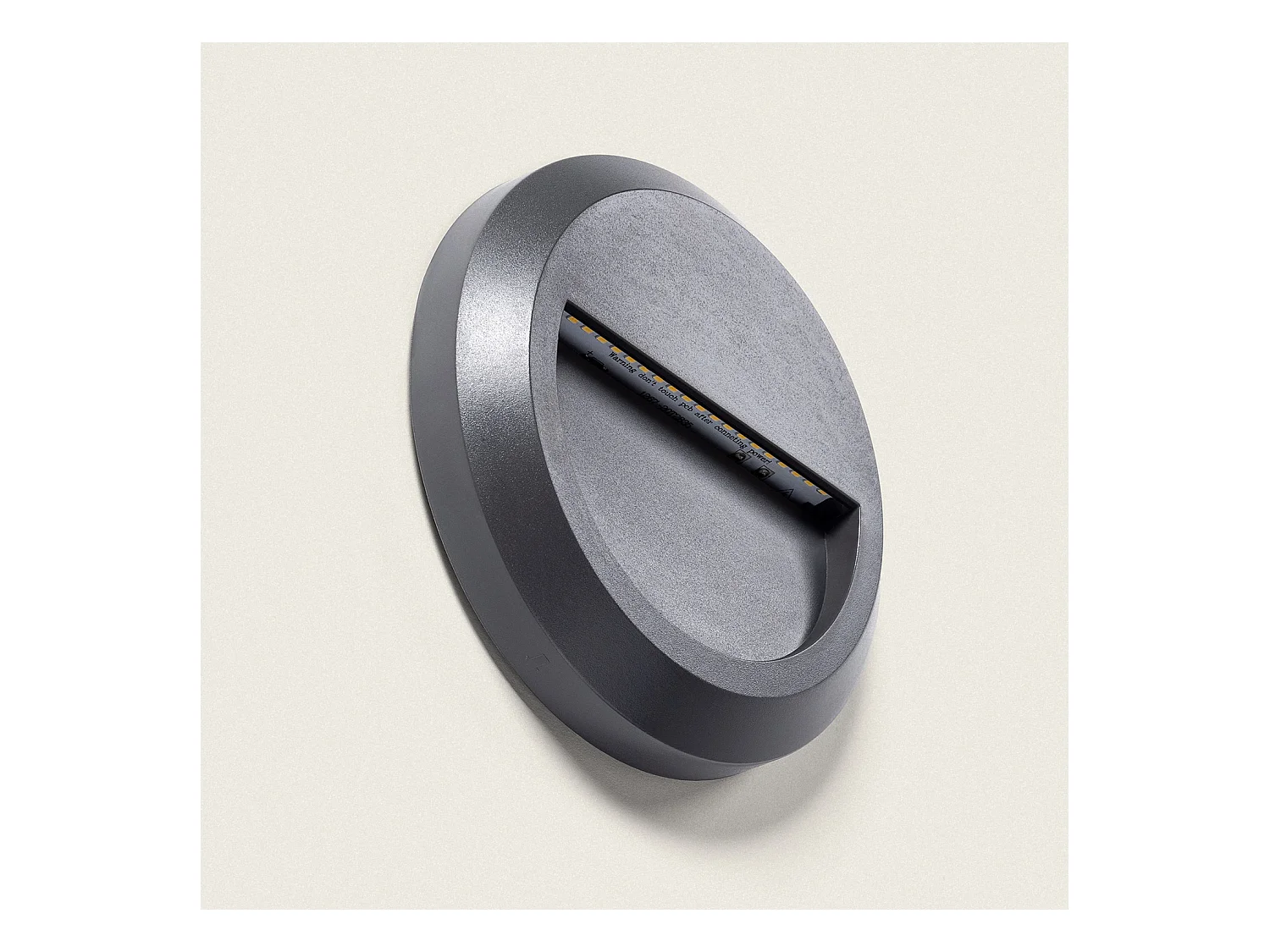 Segnapasso LED per Esterno da Superficie Parete Circolare Antracite Edulis 2700K Bianco Caldo