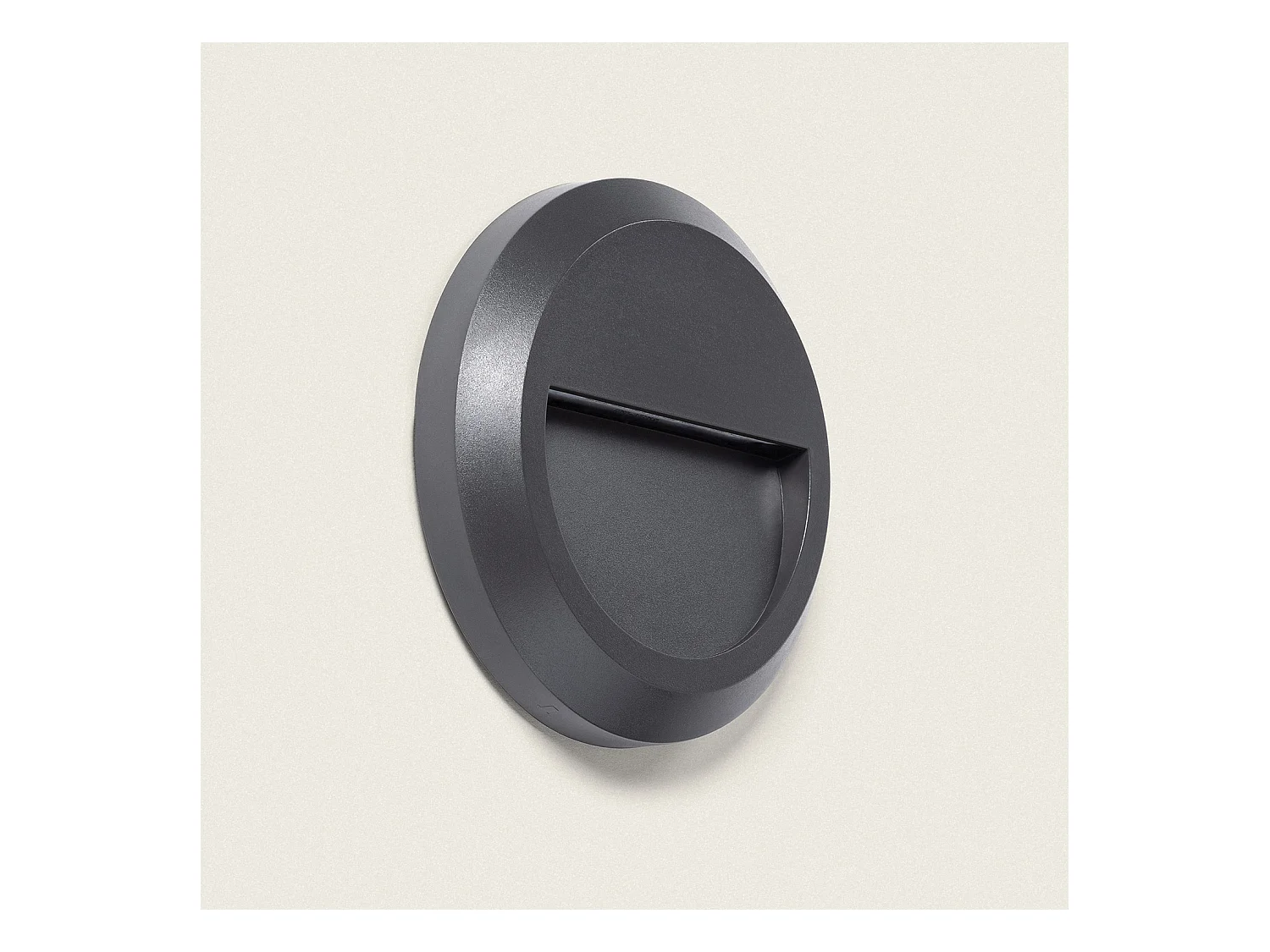 Balise LED Extérieure En Saillie au Mur Ronde Edulis Anthracite 2700K Blanc chaud