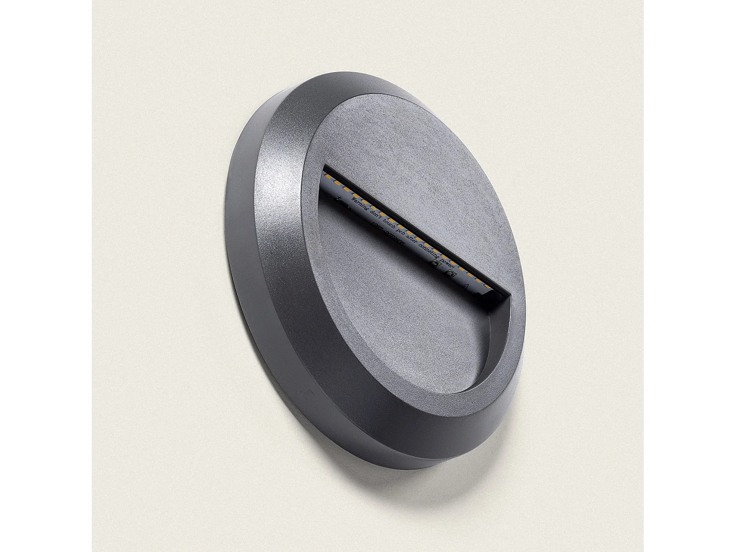 Balise LED Extérieure En Saillie au Mur Ronde Edulis Anthracite 2700K Blanc chaud