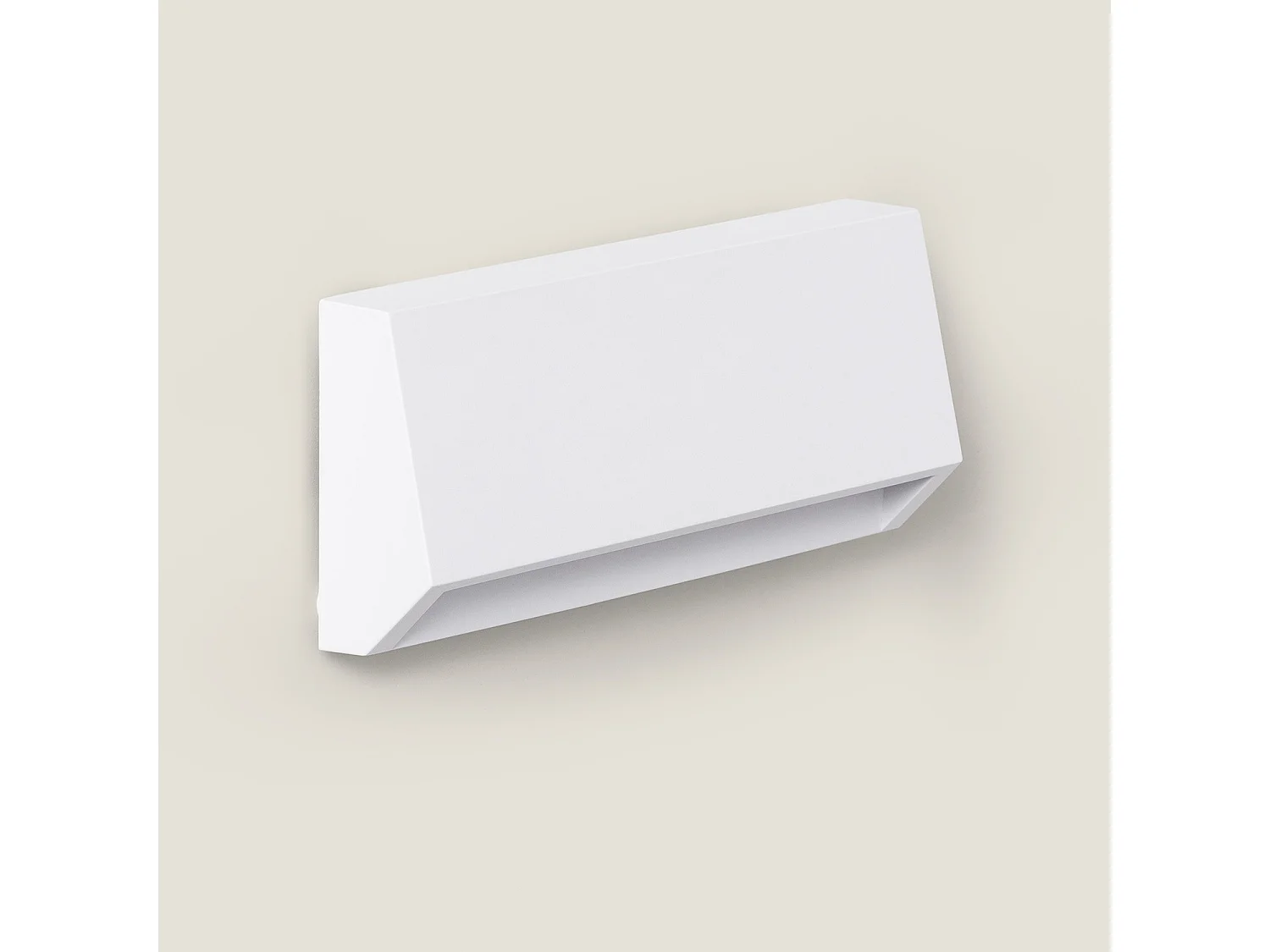 Balise LED Extérieure 3W En Saillie au Mur Rectangulaire Valeta Blanche  4000K Blanc neutre