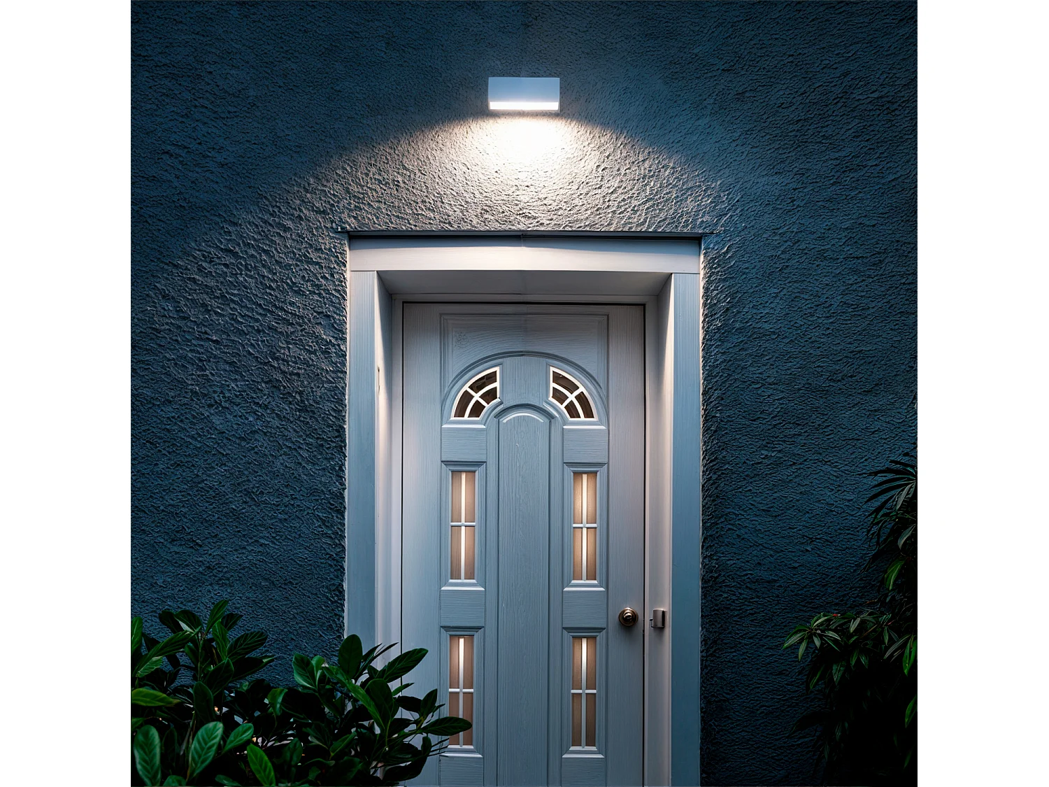 Balise LED Extérieure 3W En Saillie au Mur Rectangulaire Valeta Blanche  4000K Blanc neutre