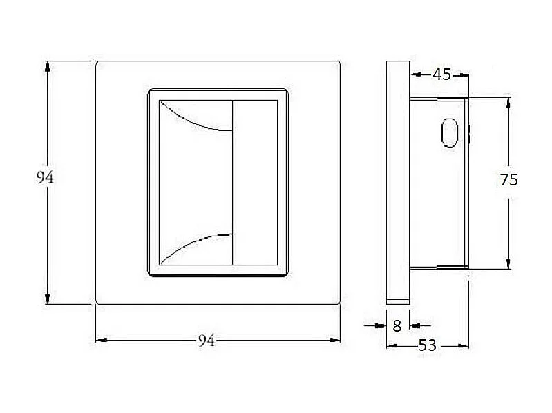 Segnapasso da Parete LED 1.5W da Incasso con Sensore PIR Bark Grigio 3000K Bianco Caldo