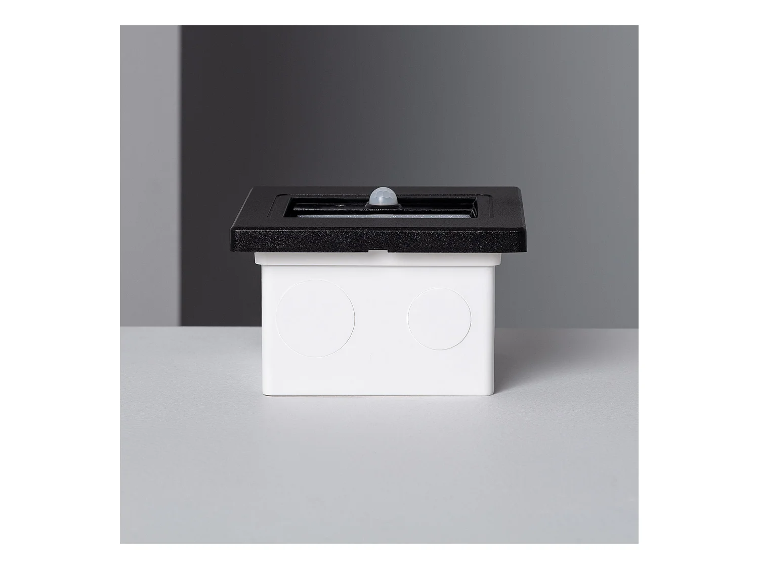 Balise Murale LED Encastrable Bark 1.5W Noire avec Capteur PIR  4000K Blanc neutre