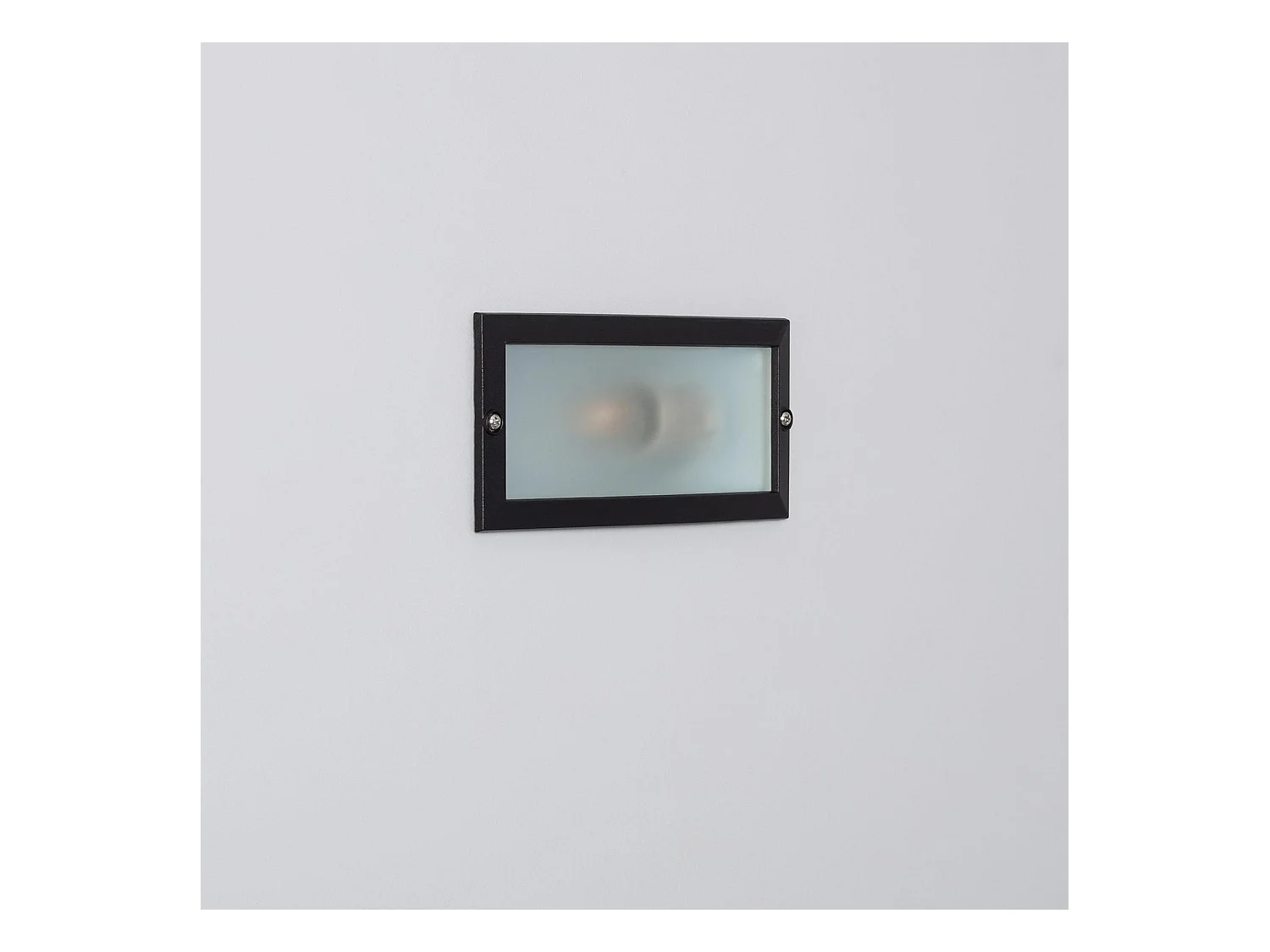 Baliza Exterior Empotrable Pared para Bombilla E27 Negro