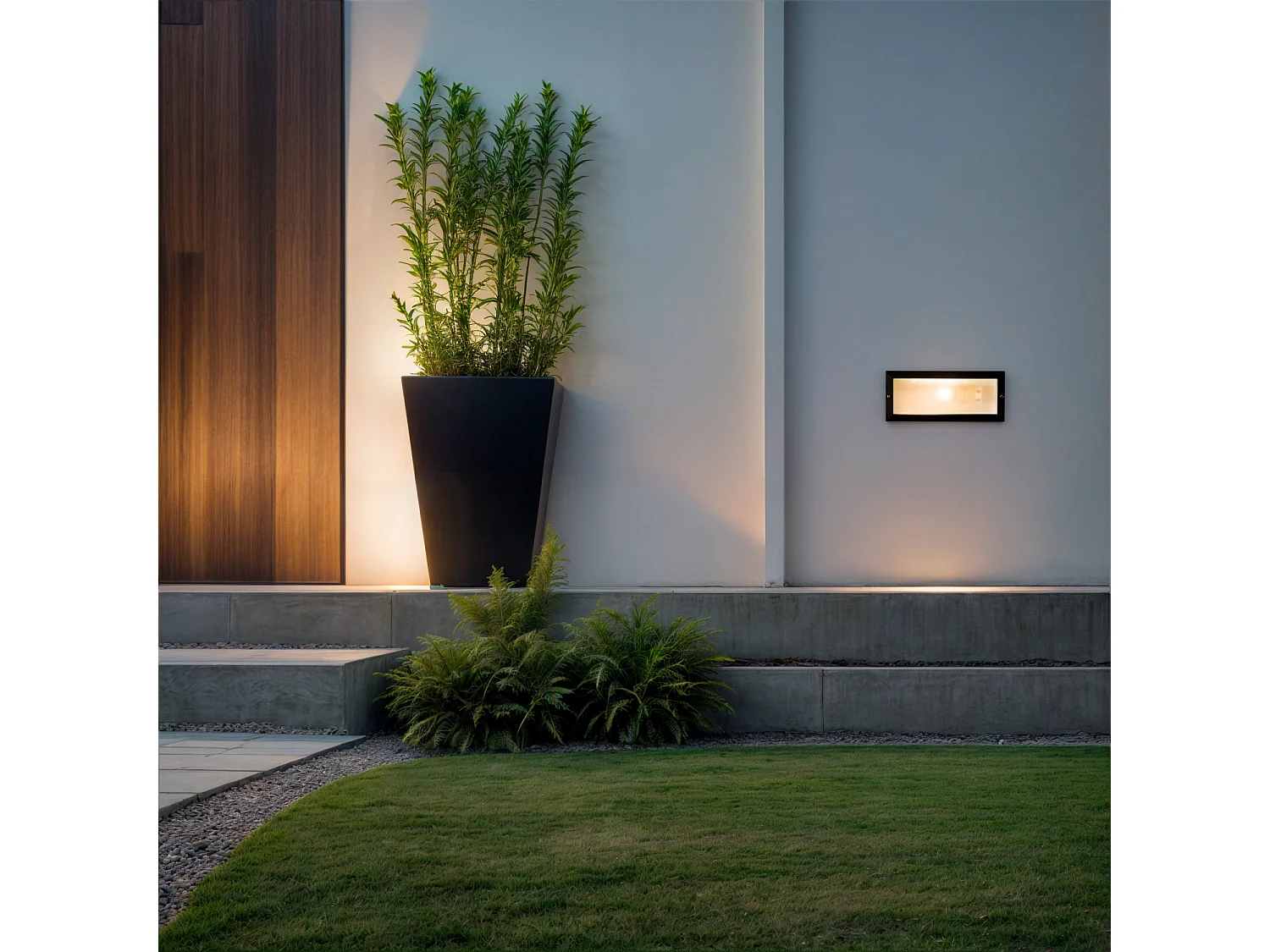 Balise Murale Extérieure Encastrable pour Ampoules E27 Noir