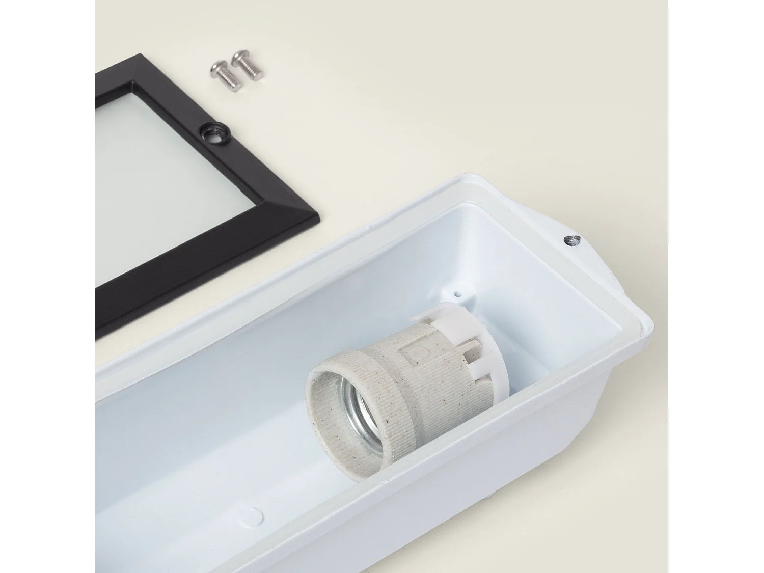 Balise Murale Extérieure Encastrable en Aluminium pour Ampoules E27 Noir