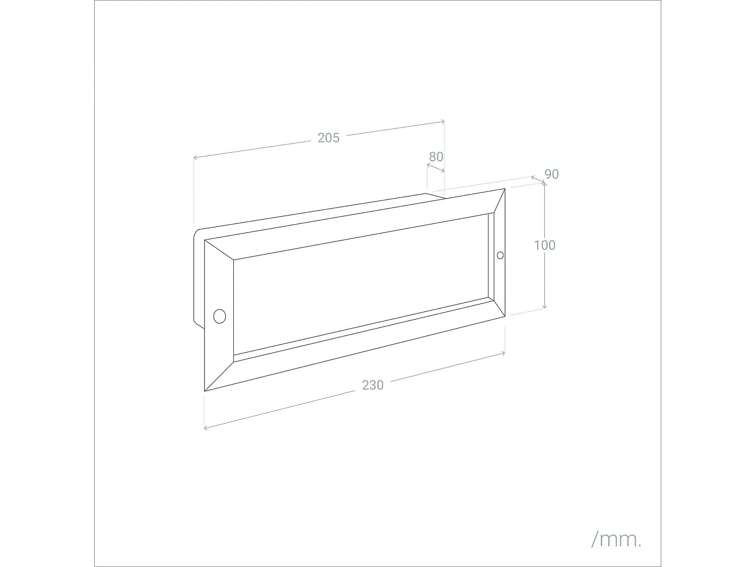 Balise Murale Extérieure Encastrable en Aluminium pour Ampoules E27 Noir