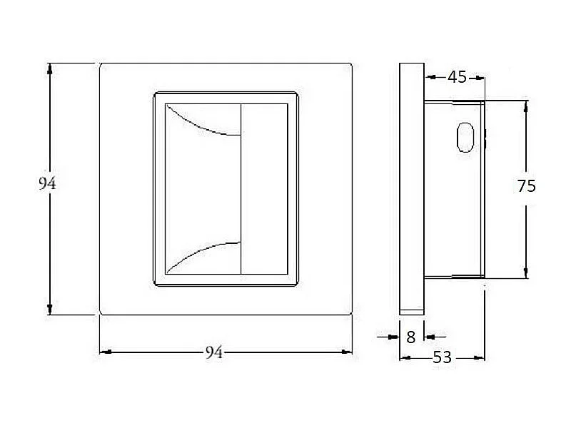 Baliza de Pared LED 1.5 W Empotrable con Sensor PIR y Crepuscular Bark Blanco 3000K Blanco Cálido