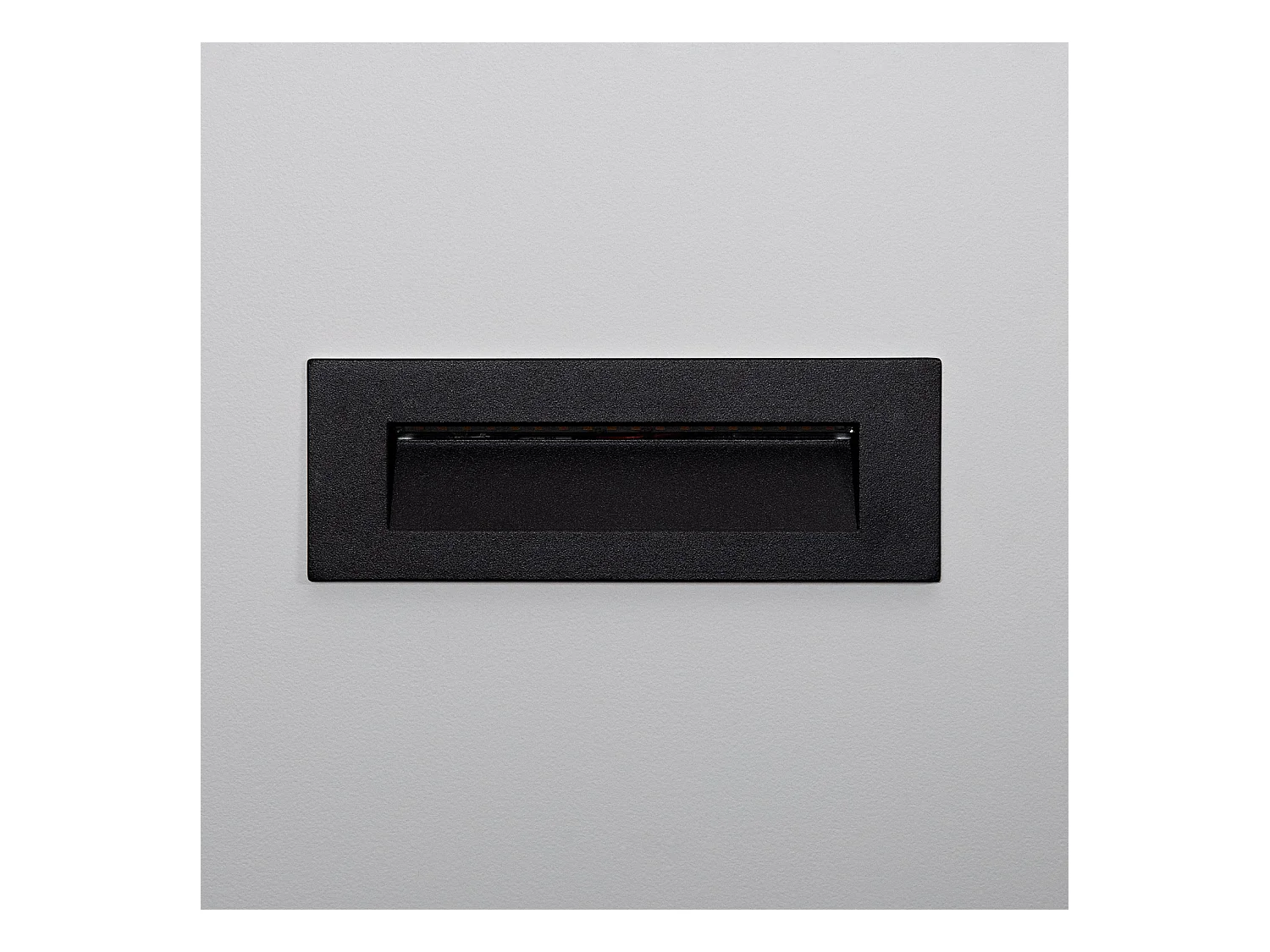 Baliza Exterior LED 7W Empotrable Pared Rectangular Negro Groult 2700K Blanco Cálido