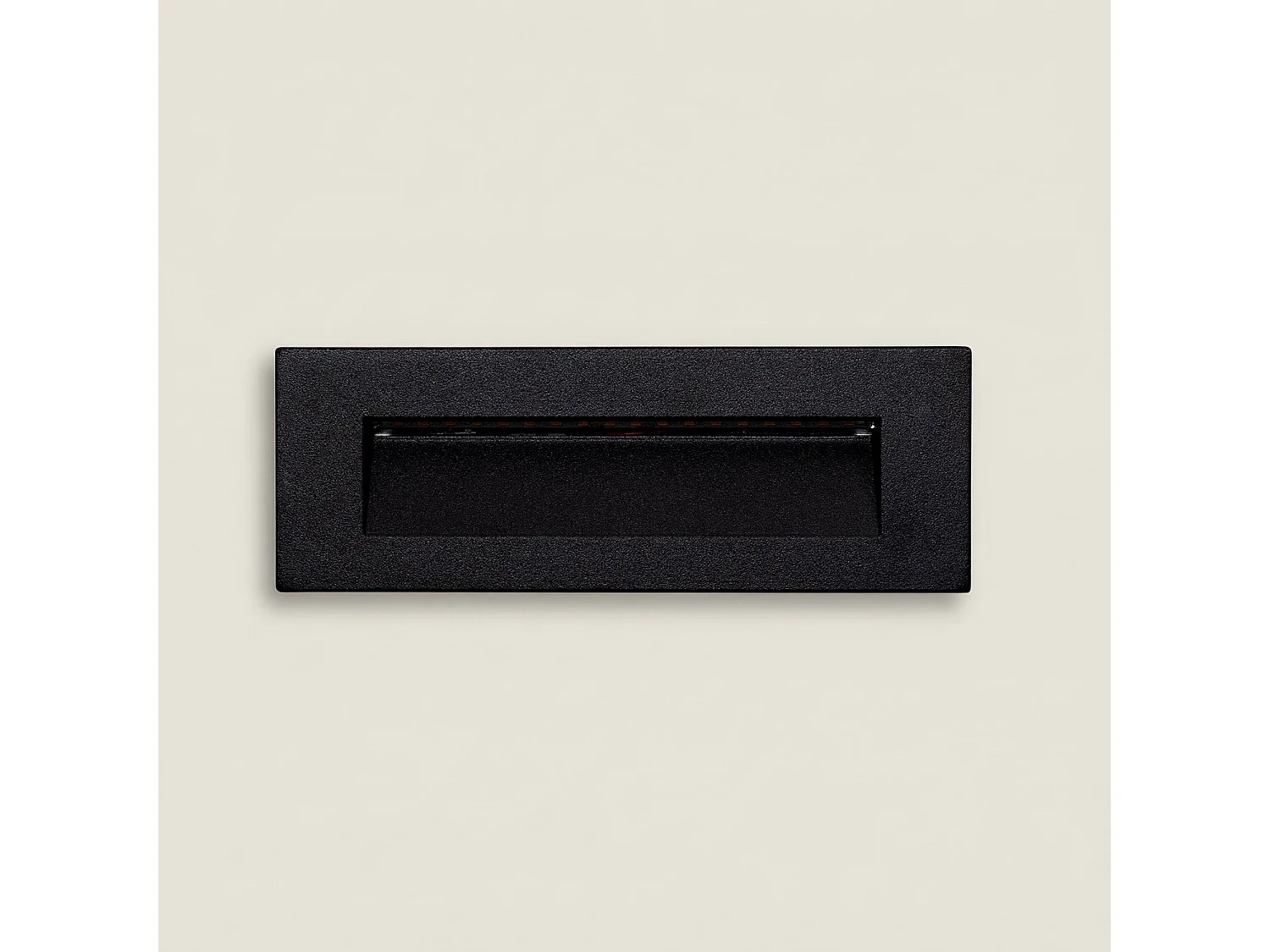 Balise LED Extérieure 7W Encastrable au Mur Rectangulaire Groult Noire 2700K Blanc chaud