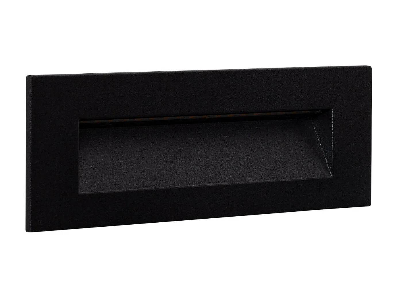 Balise Murale Extérieure LED 7W Encastrable Rectangulaire Aluminium Noir Groult 2700K Blanc chaud