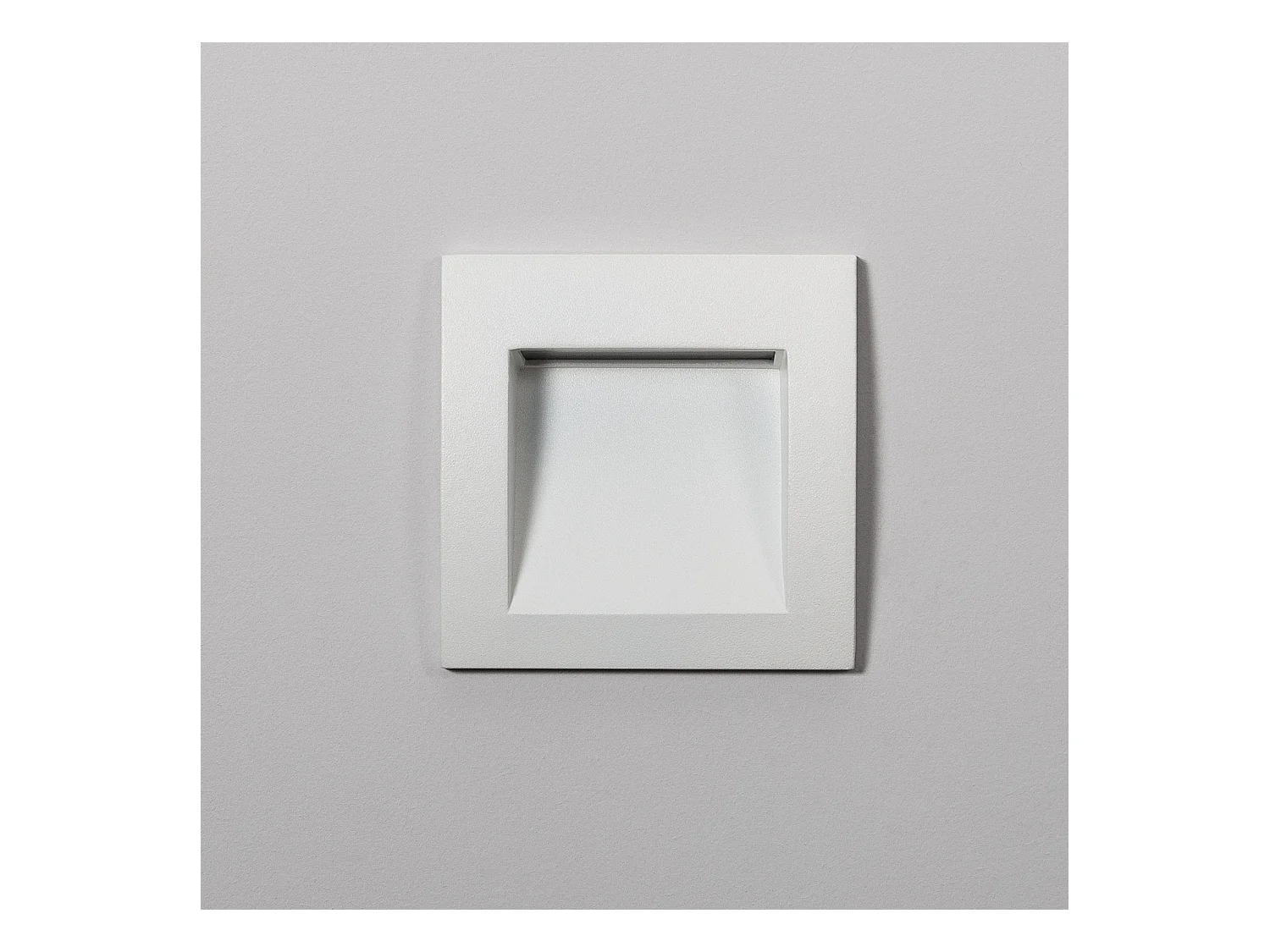 Balise LED Extérieure 4W Encastrable au Mur Carrée Natt Blanche  2700K Blanc chaud
