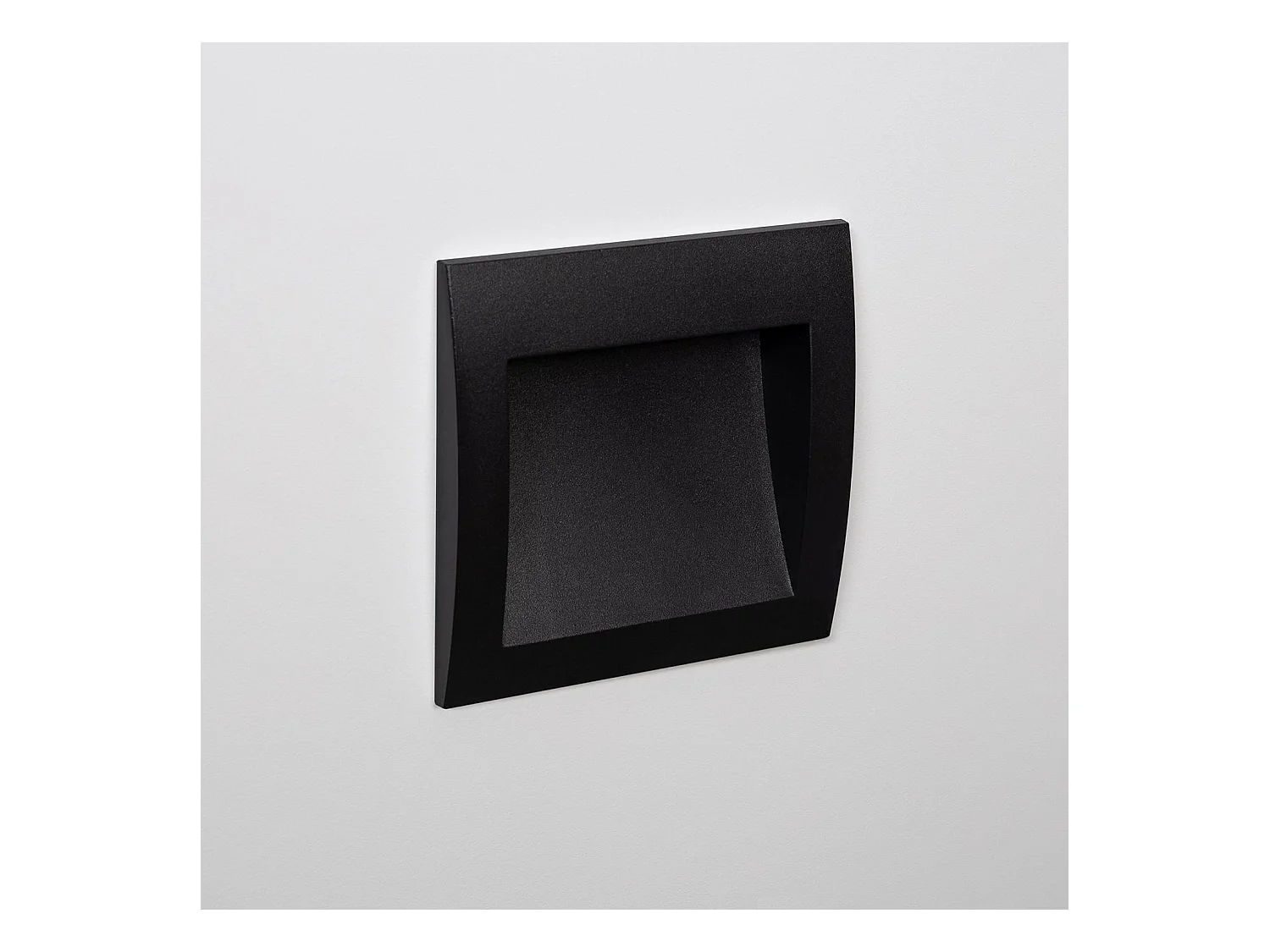 Segnapasso LED per Esterno 4W da Incasso Parete Quadrato Nero Natt 4000K Bianco Naturale