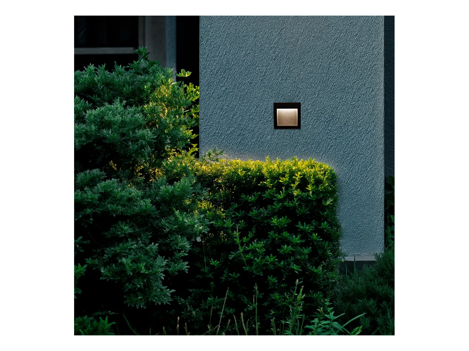 Segnapasso LED per Esterno 4W da Incasso Parete Quadrato Nero Natt 4000K Bianco Naturale