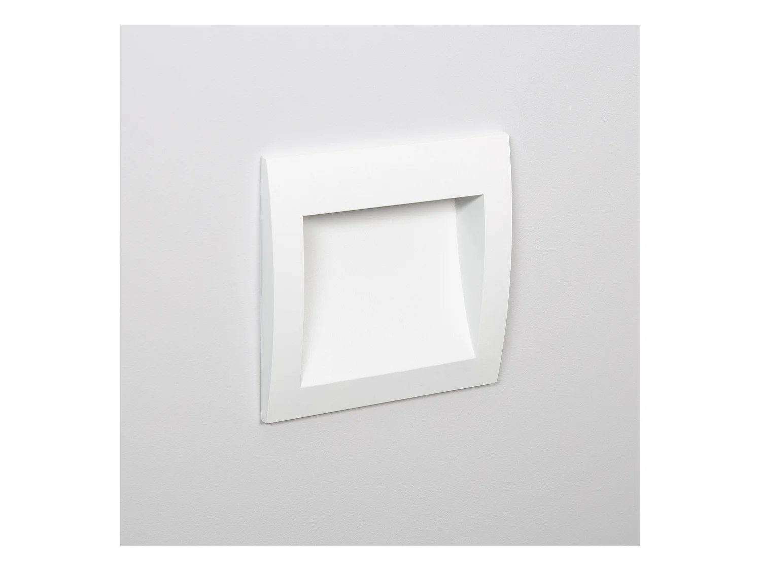 Balise LED Extérieure 4W Encastrable au Mur Carrée Natt Blanche  4000K Blanc neutre
