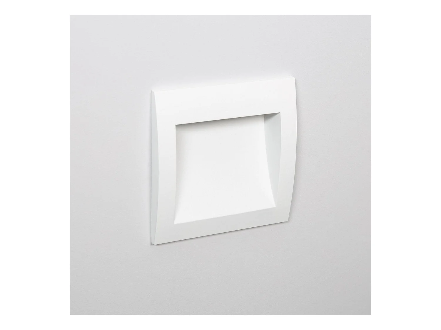 Balise LED Extérieure 4W Encastrable au Mur Carrée Natt Blanche  4000K Blanc neutre