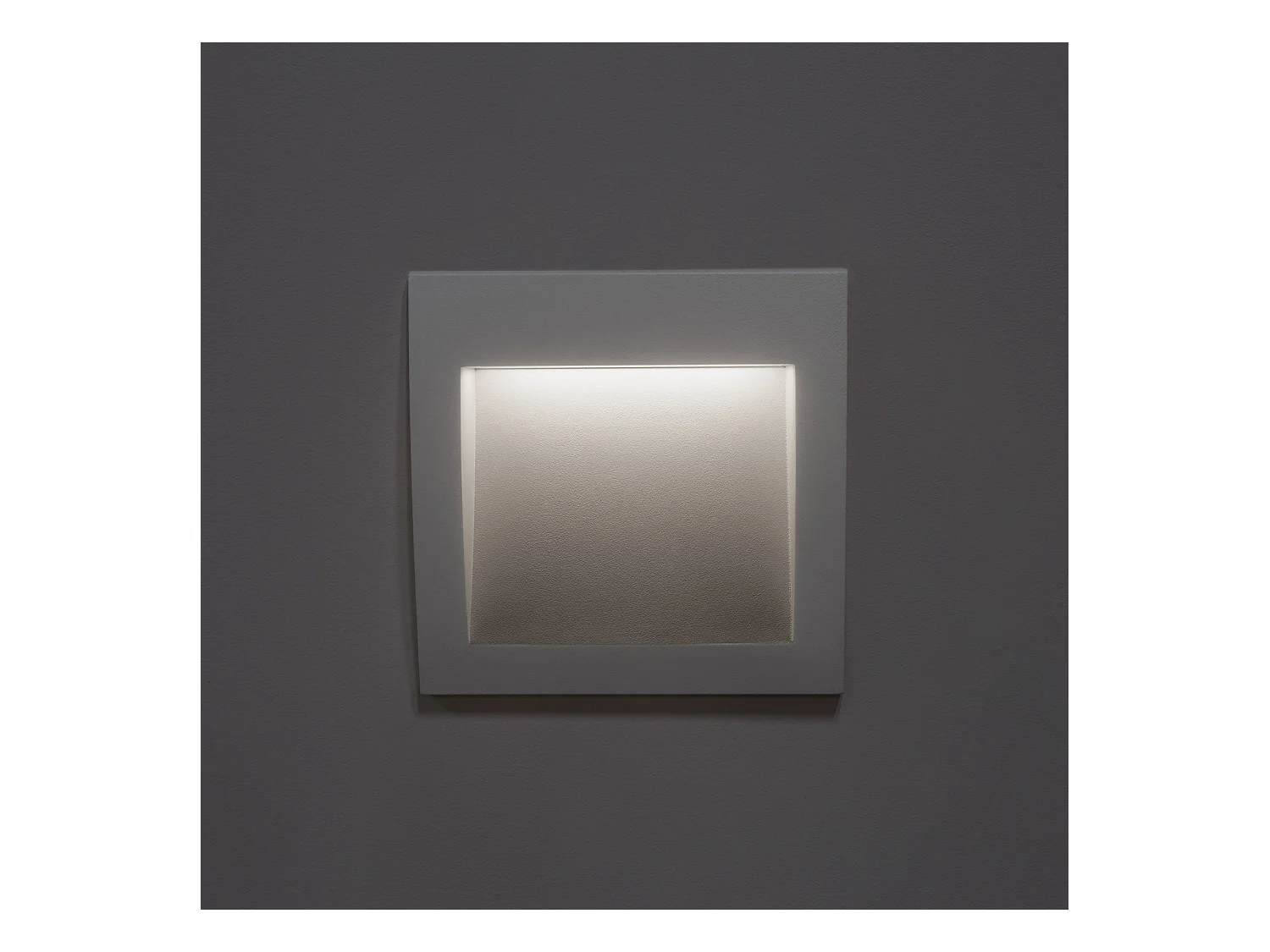 Balise LED Extérieure 4W Encastrable au Mur Carrée Natt Blanche  4000K Blanc neutre