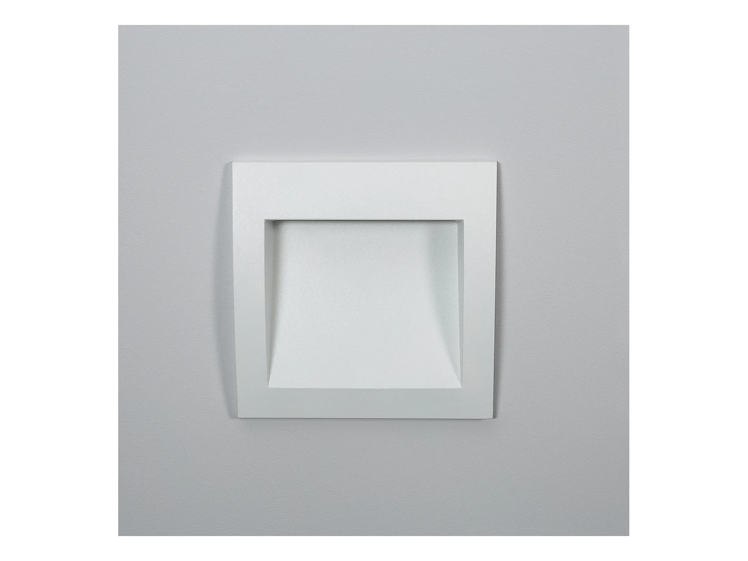 Balise LED Extérieure 4W Encastrable au Mur Carrée Natt Blanche  4000K Blanc neutre
